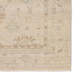 Featuring Orenda Kerensa Hand-Knotted Rug by Jaipur Living at Amethyst Home. The Orenda Kerensa features heirloom-quality designs of muted and uniquely updated Old World patterns. The Kerensa area rug boasts a beautifully washed medallion motif with an antique Oushak-inspired vibe. The ivory tone is accented with cool blue and warm beige hues for added depth . Amethyst Home provides interior design, new home construction design consulting, vintage area rugs, and lighting in the Houston metro area.