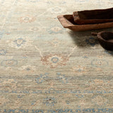 Featuring Orenda Kerensa Hand-Knotted Rug by Jaipur Living at Amethyst Home. The Orenda Kerensa Rug features heirloom-quality designs of muted and uniquely updated Old World patterns. The Kerensa area rug boasts a beautifully washed medallion motif with ornate and fine-lined details. The light taupe tone is accented with cool blue, warm beige, and light gray hues for added depth and intri. Amethyst Home provides interior design services, furniture, rugs, and lighting in the Kansas City metro area.