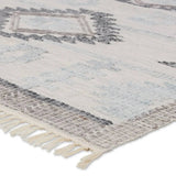 Featuring Revelry Winger Outdoor Rug by Jaipur Living at Amethyst Home. The Revelry collection marries global modernity with durable, performance fibers. The light and airy Winger area rug boasts a captivating geometric medallion in a stunning silver, black, cream, and taupe colorway. An updated twist on traditional dhurrie style, this handwoven indoor/out. Amethyst Home provides interior design, new home construction design consulting, vintage area rugs, and lighting in the Alpharetta metro area.