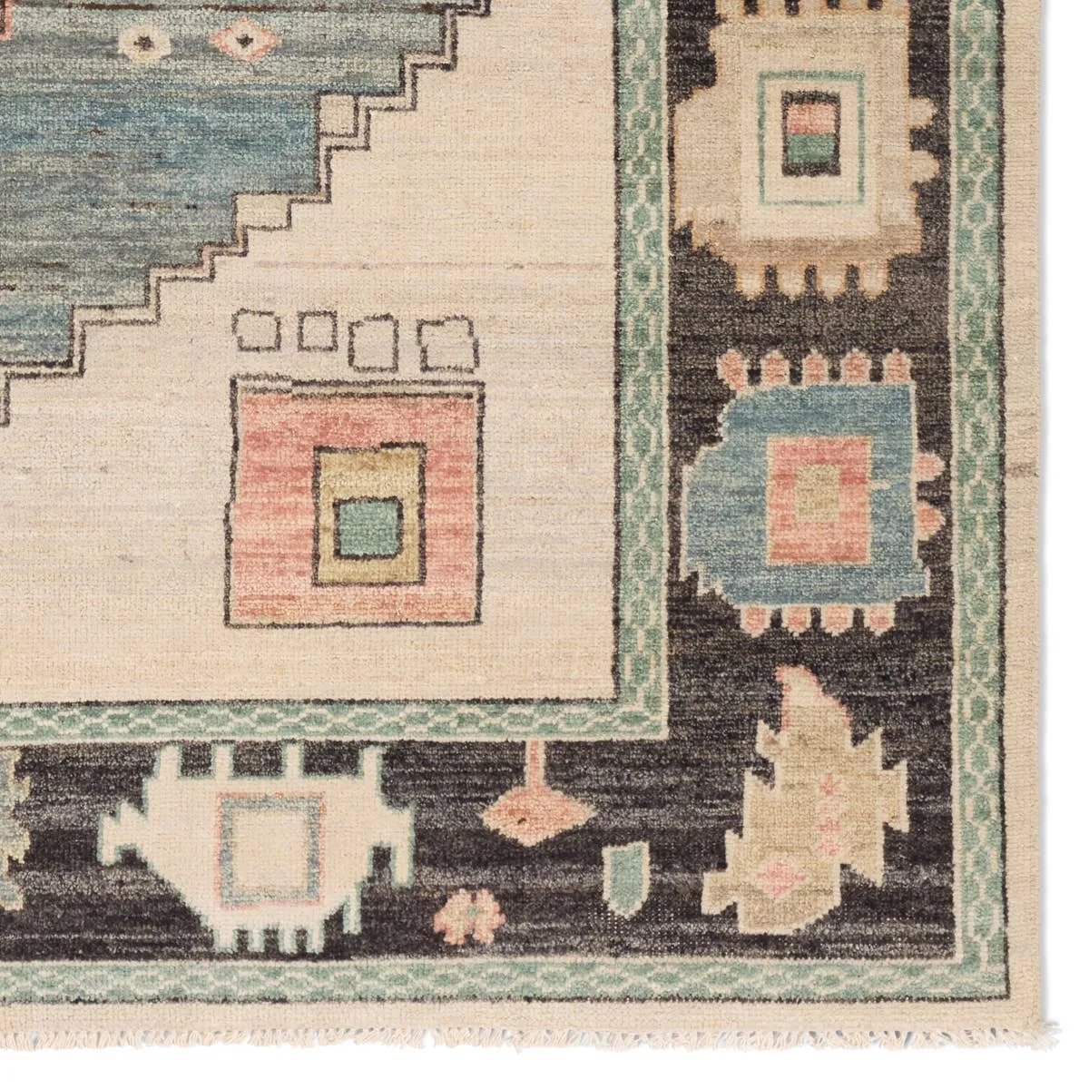 Featuring Reza Enzo Hand-Knotted Rug by Jaipur Living at Amethyst Home. The Reza Enzo is powerful and full of life. Inspired by exotic Oushak designs, it’s rich with color and design bravado. Soft and strong, dense, and lush with an impressive knot count per-square-inch. The Enzo rug stuns with striking design of an updated medallion center that recalls the art. Amethyst Home provides interior design, new home construction design consulting, vintage area rugs, and lighting in the Omaha metro area.