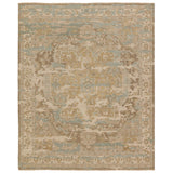 Featuring Rhapsody Cadenza Hand-Knotted Rug by Jaipur Living at Amethyst Home. The Rhapsody collection features heirloom-quality designs of stunningly abrashed Old World patterns. The Cadenza area rug boasts a beautifully distressed medallion motif with a decorative border. The khaki tones are accented with slate, beige, cream, and taupe hues for added depth and intrigue. This durabl. Amethyst Home provides interior design, new construction, custom furniture, and area rugs in the Tampa metro area.