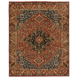 Featuring Rhapsody Lucius Hand-Knotted Rug by Jaipur Living at Amethyst Home. The Rhapsody collection features heirloom-quality designs of stunningly abrashed Old World patterns. The Lucius area rug boasts a beautifully washed center-medallion with a decorative border. The red tones are accented with blue, black, cream, orange, and brown hues for added depth and intrigue. This dur. Amethyst Home provides interior design, new construction, custom furniture, and area rugs in the Monterey metro area.