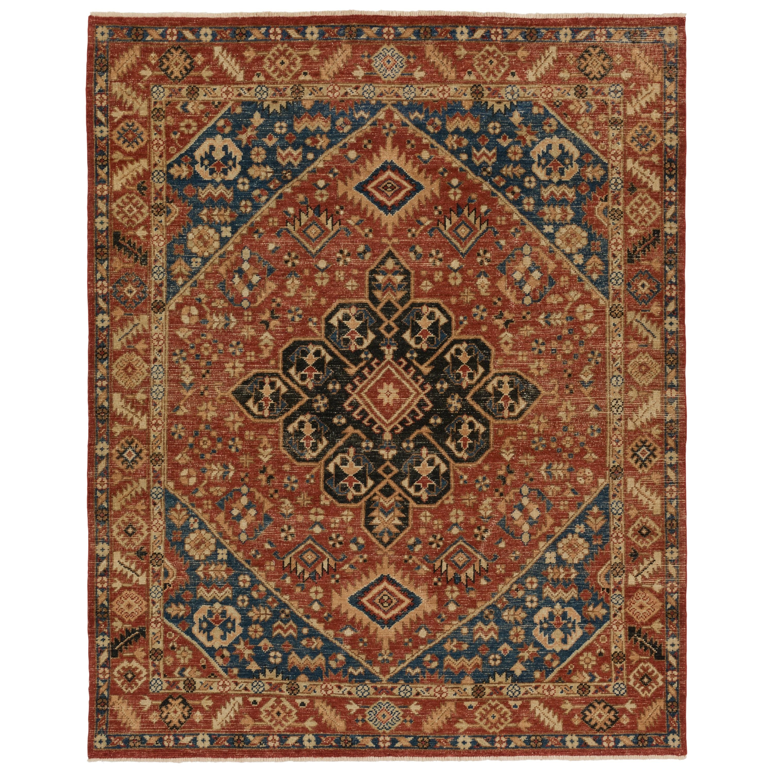 Featuring Rhapsody Lucius Hand-Knotted Rug by Jaipur Living at Amethyst Home. The Rhapsody collection features heirloom-quality designs of stunningly abrashed Old World patterns. The Lucius area rug boasts a beautifully washed center-medallion with a decorative border. The red tones are accented with blue, black, cream, orange, and brown hues for added depth and intrigue. This dur. Amethyst Home provides interior design, new construction, custom furniture, and area rugs in the Monterey metro area.