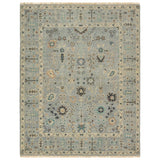 Featuring Rhapsody Nysa Hand-Knotted Rug by Jaipur Living at Amethyst Home. The Rhapsody collection features heirloom-quality designs of stunningly abrashed Old World patterns. The Nysa area rug boasts a beautifully washed floral motif with a decorative border. The blue tone is accented with rich green, tan, navy, and cream hues for added depth and intrigue. This durable wool han. Amethyst Home provides interior design, new construction, custom furniture, and area rugs in the Nashville metro area.
