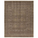 Featuring Rhapsody Kortan Hand-Knotted Rug by Jaipur Living at Amethyst Home. The Rhapsody Kortan features heirloom-quality designs of stunningly abrashed Old World patterns. The Kortan area rug boasts a beautifully distressed mini-medallion motif with a decorative, multi-layered border and geometric detailing. The brown, cream, and tan hues add depth and i. Amethyst Home provides interior design, new home construction design consulting, vintage area rugs, and lighting in the Charlotte metro area.