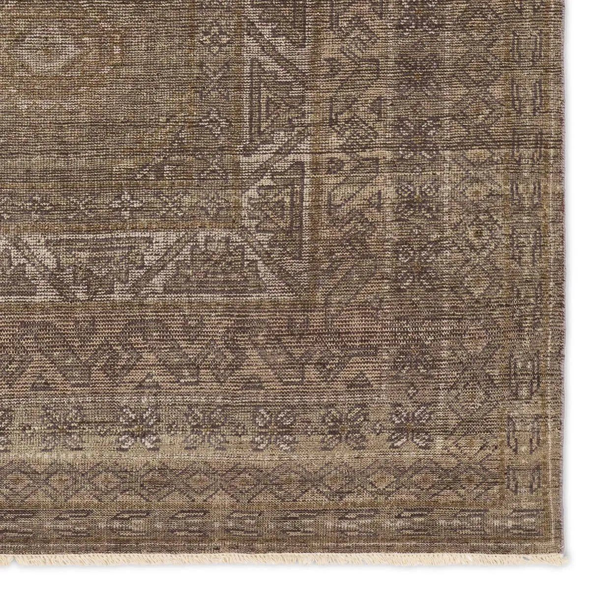 Featuring Rhapsody Kortan Hand-Knotted Rug by Jaipur Living at Amethyst Home. The Rhapsody Kortan features heirloom-quality designs of stunningly abrashed Old World patterns. The Kortan area rug boasts a beautifully distressed mini-medallion motif with a decorative, multi-layered border and geometric detailing. The brown, cream, and tan hues add depth and . Amethyst Home provides interior design, new home construction design consulting, vintage area rugs, and lighting in the Des Moines metro area.