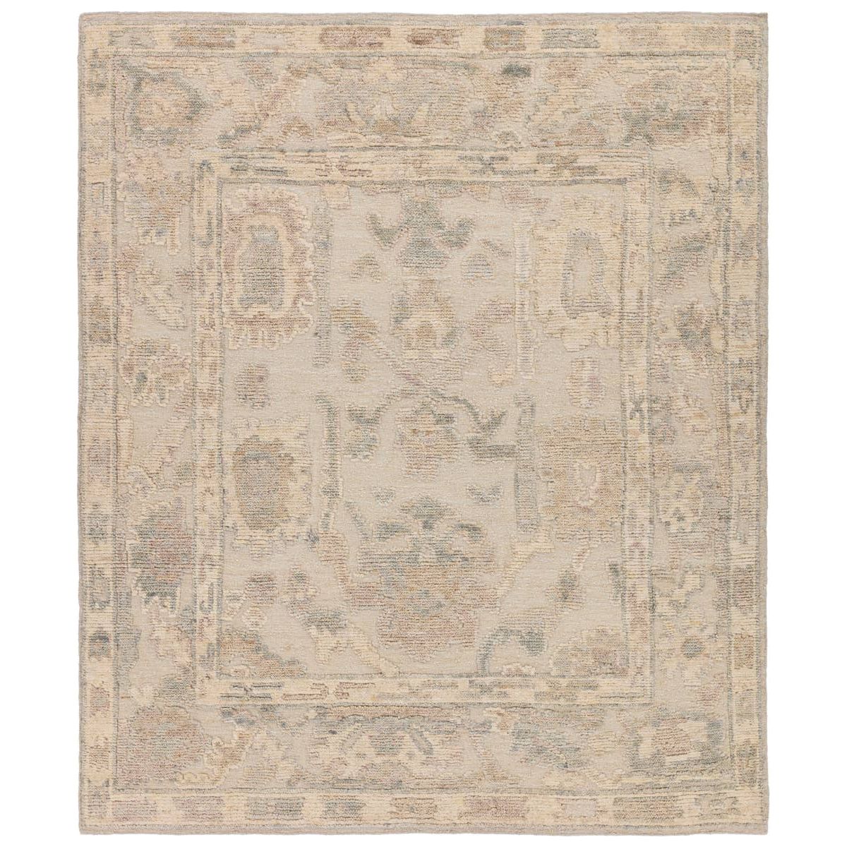 Featuring Sofi Elear Hand-Knotted Rug by Jaipur Living at Amethyst Home. The hand-ktted Sofi collection offers a textural refresh to traditional Oushak designs. With soft, tonal hues and a one-of-kind construction that creates stunning variation in color, these open and inviting designs balance the artistry of traditional textiles and the versatile aesthetic of. Amethyst Home provides interior design, new home construction design consulting, vintage area rugs, and lighting in the Miami metro area.