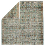 Featuring Someplace In Time Chantay Hand-Knotted Rug by Jaipur Living at Amethyst Home. Whimsical colorways combine with the opulent detail of a traditional-inspired pattern; the Someplace in Time Chantay represents nostalgia and progression, heritage and the contemporary. The Chantay rug's cool blue, green, golden tan, and black details ground spaces w. Amethyst Home provides interior design, new home construction design consulting, vintage area rugs, and lighting in the Newport Beach metro area.