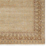 Featuring Serenity Hand-Knotted Rug by Jaipur Living at Amethyst Home. Whimsical colorways combine with the opulent detail of a traditional-inspired pattern?the Serenity represents nostalgia and progression, heritage and the contemporary. The Serenity rug features a heavily distressed trellis and intricate border design with a gold, brown, and beige colorwa. Amethyst Home provides interior design, new home construction design consulting, vintage area rugs, and lighting in the Park City metro area.