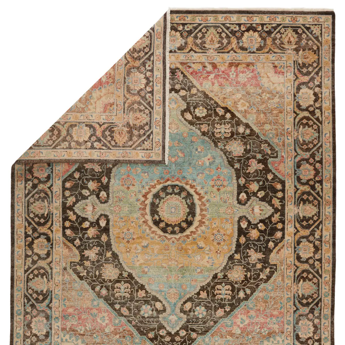 Featuring Someplace In Time Dynasty Rug by Jaipur Living at Amethyst Home. Whimsical colorways combine with the opulent detail of a traditional-inspired pattern; the Someplace in Time collection represents nostalgia and progression, heritage and the contemporary. In a vivid prism scheme of blue, green, pink, gold, and deep brown, the statement-making Dynasty rug ground spaces with luxe app. Amethyst Home provides interior design services, furniture, rugs, and lighting in the Des Moines metro area.