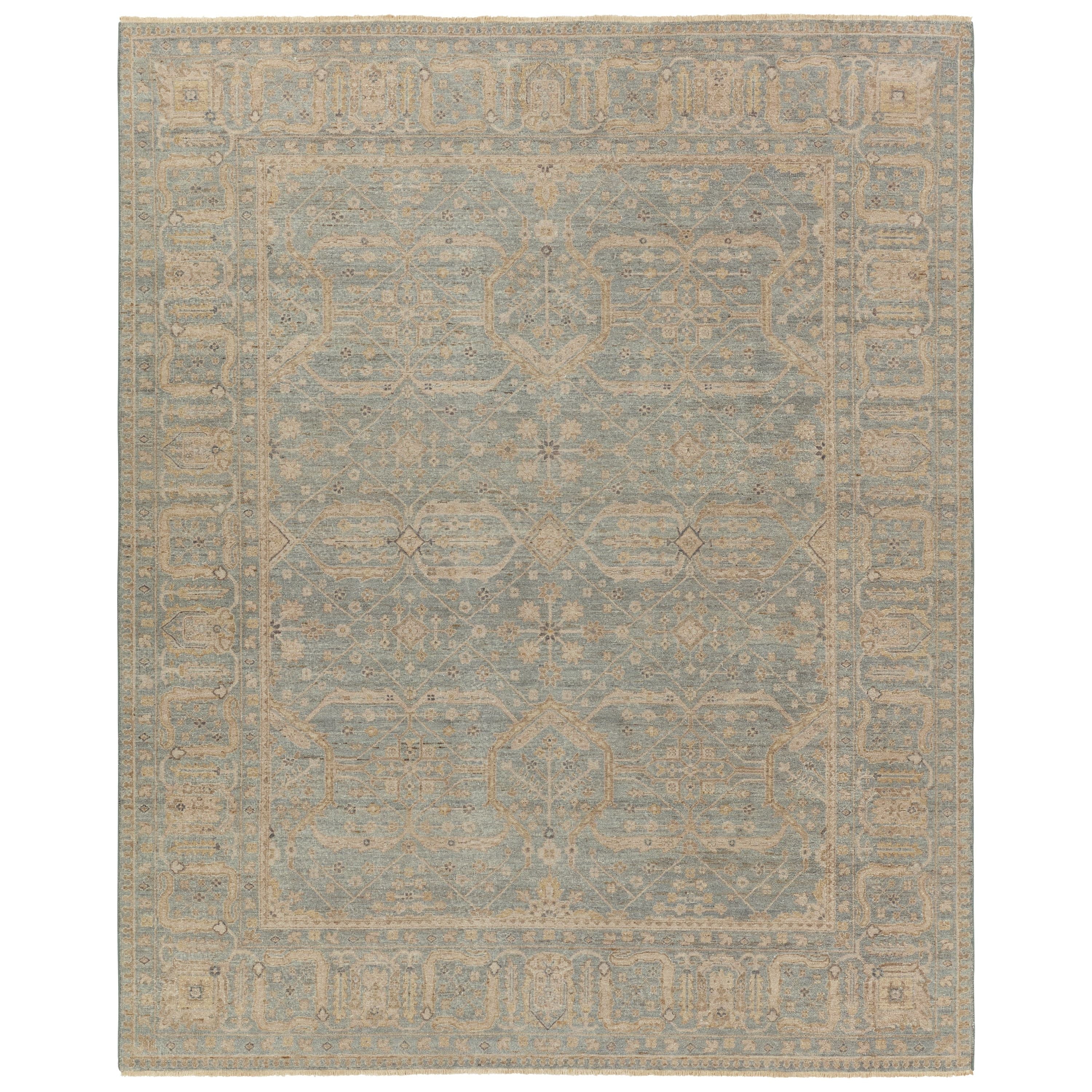 Featuring Tierzah Maison Hand-Knotted Rug by Jaipur Living at Amethyst Home. The vintage-inspired Tierzah collection features an antiqued wash and intricate traditional designs. The Maison wool rug boasts a Persian knot construction and tonal gray, tan, muted gold, and gray that grounds any space. This artisan-made rug features fringe trimmed details for a touch of global ch. Amethyst Home provides interior design, new construction, custom furniture, and area rugs in the Salt Lake City metro area.