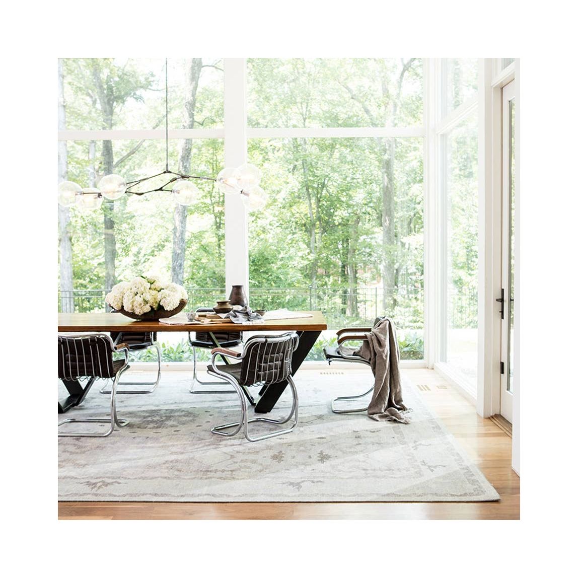 Featuring Kai Smoke/Bungee Cord Hand-Knotted Rug by Jaipur Living at Amethyst Home. When a traditional design motif is modernized and imbued with sophisticated shades of Smoke and Bungee Cord for a gently aged look, the result can only be called vintage chic. Here, Modify from the new Kai Collection is hand-knotted in 100 percent wool for exceptional quality a.  Amethyst Home provides interior design, new home construction design consulting, vintage area rugs, and lighting in the Tampa metro area.