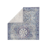 Featuring Kai Moonlight Blue Hand-Knotted Rug by Jaipur Living at Amethyst Home. When a traditional design motif is modernized and imbued with sophisticated shades of Moonlight Blue and Peacoat for a gently aged look, the result can only be called vintage chic. Modify from the new Kai Collection is hand-knotted in 100% wool for exceptional quality and an exqui.  Amethyst Home provides interior design, new home construction design consulting, vintage area rugs, and lighting in the Tampa metro area.