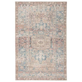 Featuring Kindred Geonna Rug by Jaipur Living at Amethyst Home. The Kindred collection melds the timelessness of vintage designs with a modern, livable style. The Geonna area rug boasts a softly faded center medallion and floral accents in subdued tones of blue, gray, beige, and blush. This low-pile rug is made of soft polyester and features a one-of-a-ki.  Amethyst Home provides interior design, new home construction design consulting, vintage area rugs, and lighting in the Des Moines metro area.