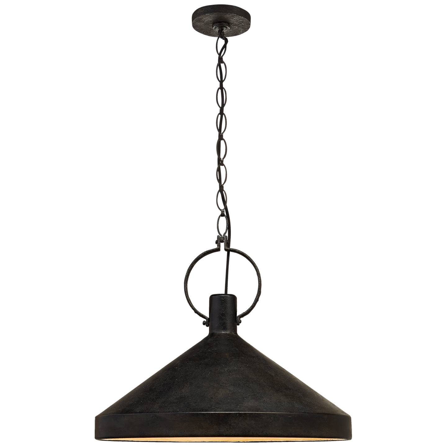 Featuring Limoges Grande Pendant by Visual Comfort at Amethyst Home. We love the large shade and circular detail found on this Limoges Grande Pendant by Visual Comfort. This would look gorgeous over a kitchen island, kitchen sink, or other area needing extra light. 
Overall Dimensions: 24" L x 24" W x 19.75" HWeight: 16 lbs.  Amethyst Home provides interior design, new home construction design consulting, vintage area rugs, and lighting in the Charlotte metro area.