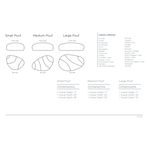 Rock out with Verellen's multi-tasking Lola Pouf. A fun and comfy piece to add your living room, bedroom, or other area.   foam and fiber construction pinched stitch detail non-removable slipcover Small: 35" x 28" x 17" Medium: 42" x 30" 17" Large: 50" x 32"x 1&"  Each piece is made just for you! Current lead times are between 8-10 weeks. Some things are worth the wait!