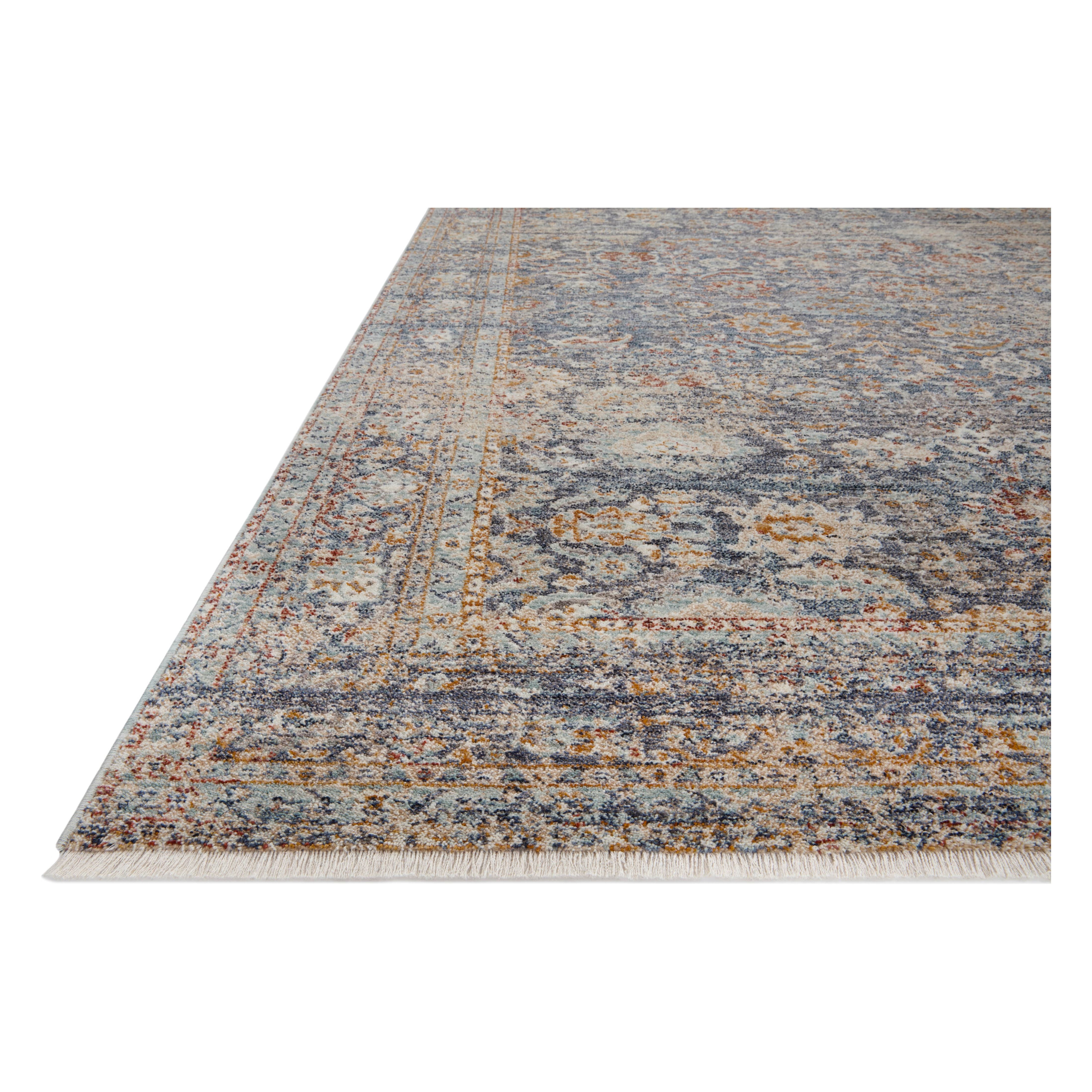 Featuring Angela Rose x Loloi Blake Navy / Multi Rug by Loloi at Amethyst Home. Designed in an expertly distressed antique style, the Angela Rose x Loloi Blake Navy / Multi rug features traditional motifs that have softened into the background, making it an effortless neutral in any room. Muted earth-toned palettes complement a range of furniture, while subtle cream-colored fringe at the edge. Amethyst Home provides interior design services, furniture, rugs, and lighting in the Seattle metro area.