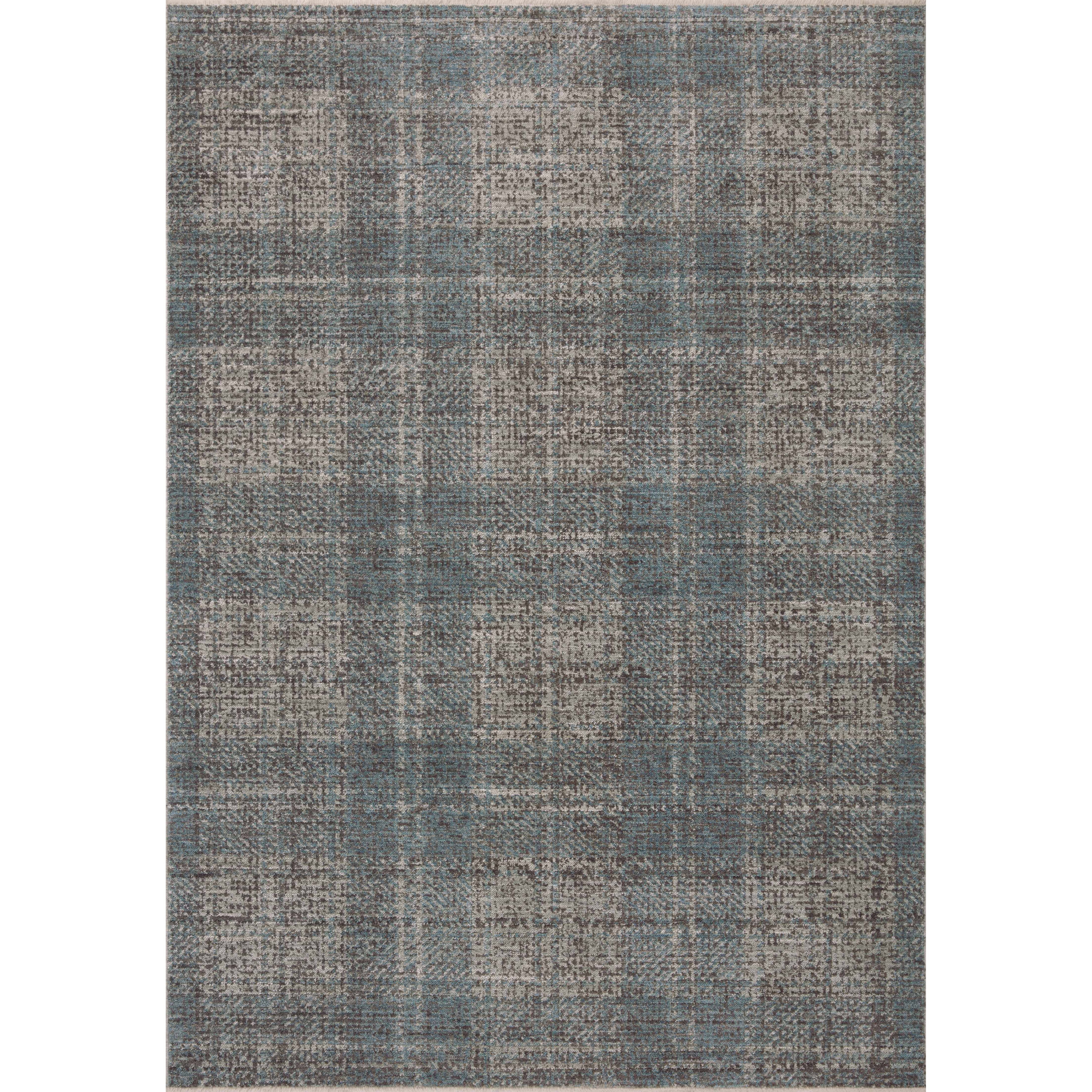 Featuring Angela Rose x Loloi Ember Denim / Charcoal Rug by Loloi at Amethyst Home. The Ember Denim / Charcoal rug by Angela Rose x Loloi is a modern flatweave area rug with a timeless plaid pattern that adds depth and coziness to any living room, bedroom, dining room, or hallway. Ember is power-loomed of 100% space-dyed polyester, a durable constructio. Amethyst Home provides interior design, new home construction design consulting, vintage area rugs, and lighting in the Newport Beach metro area.