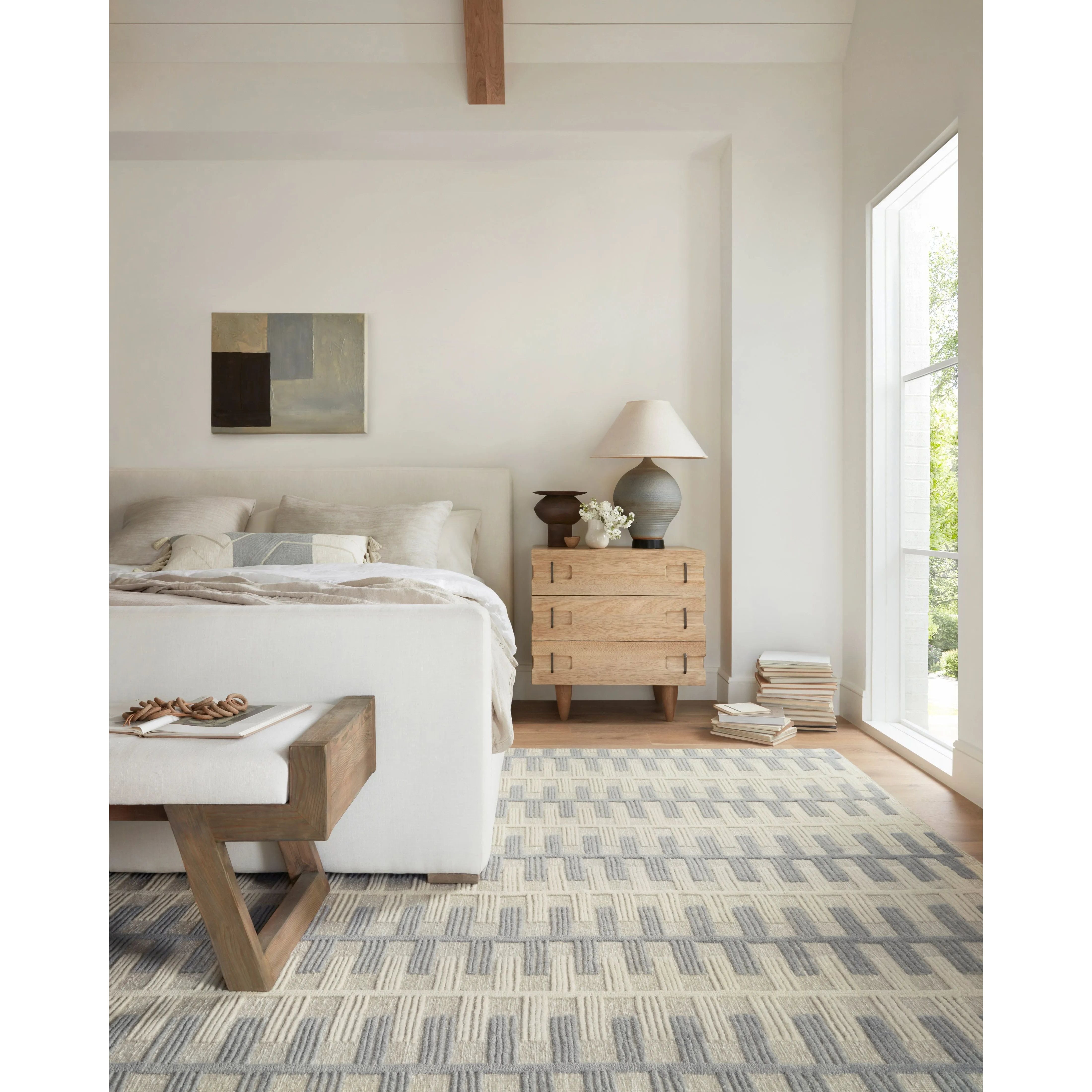 Featuring Carrier & Company x Loloi Harrison Ivory / Slate Rug by Loloi at Amethyst Home. Inspired by Swedish weavings, the Harrison Collection for Carrier and Company x Loloi is a playful selection of high/low pile, where the patterns are expressed through the weaves. Linear patterns help create order and clarity in a room, and the repetition in the patterns . Amethyst Home provides interior design, new home construction design consulting, vintage area rugs, and lighting in the Austin metro area.