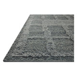 Featuring Cassian Denim Rug by Loloi at Amethyst Home. The Cassian Denim Rug is a hand-woven wool and cotton area rug with an asymmetrical gridded pattern and high-low texture. The rug’s higher, shaggy pile takes cues from Moroccan designs, while the neutral colors and natural materials make it a cozy addition to any space, especially living rooms and dens. Amethyst Home provides interior design, new home construction design consulting, vintage area rugs, and lighting in the Des Moines metro area.