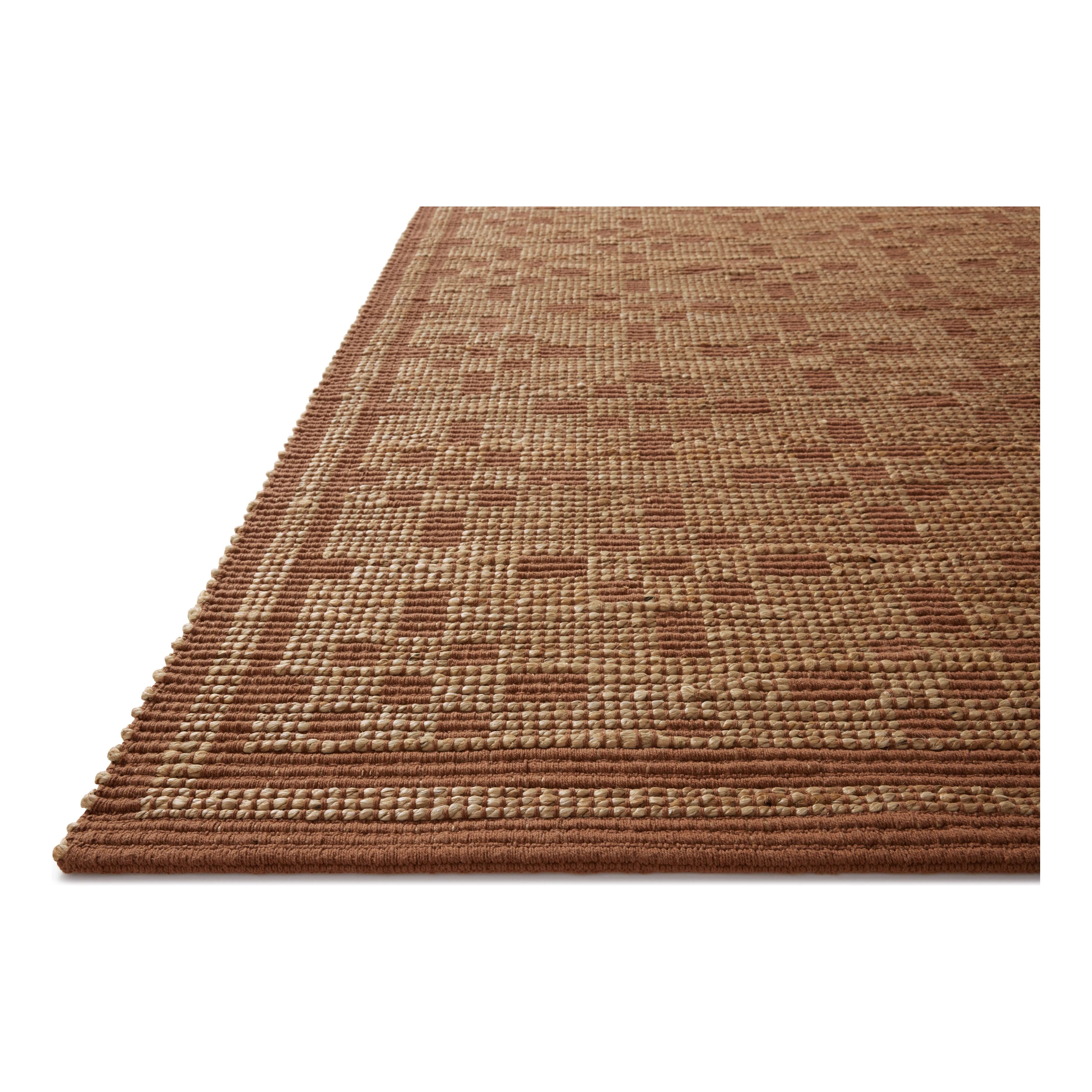 Featuring Chris Loves Julia x Loloi Judy Natural / Spice Rug by Loloi at Amethyst Home. Hand Woven76% Jute l 24% CottonJUD-07 Natural / SpicePile Height: 0.5". Amethyst Home provides interior design, new home construction design consulting, vintage area rugs, and lighting in the Alpharetta metro area.