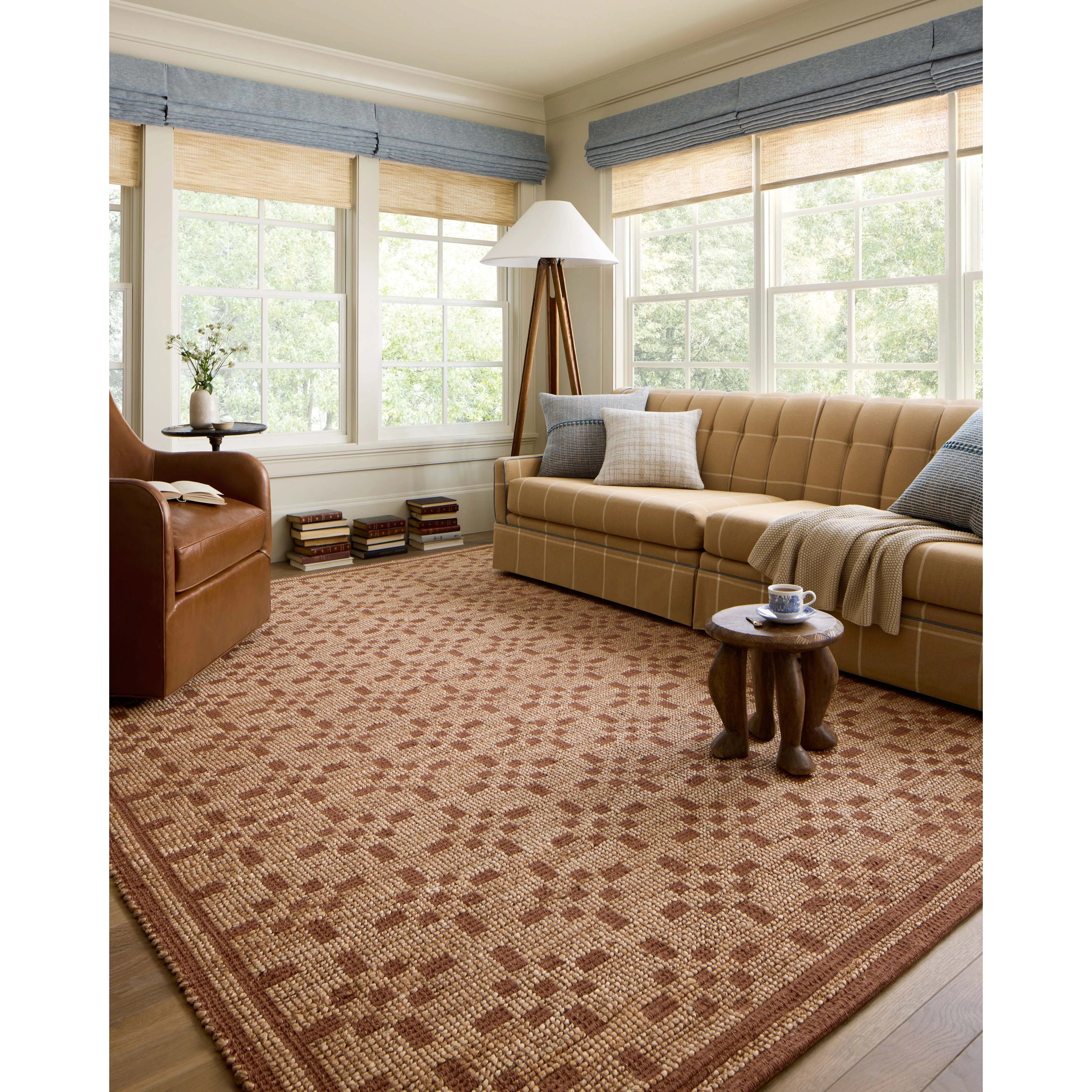 Featuring Chris Loves Julia x Loloi Judy Natural / Spice Rug by Loloi at Amethyst Home. Hand Woven76% Jute l 24% CottonJUD-07 Natural / SpicePile Height: 0.5". Amethyst Home provides interior design, new home construction design consulting, vintage area rugs, and lighting in the Newport Beach metro area.
