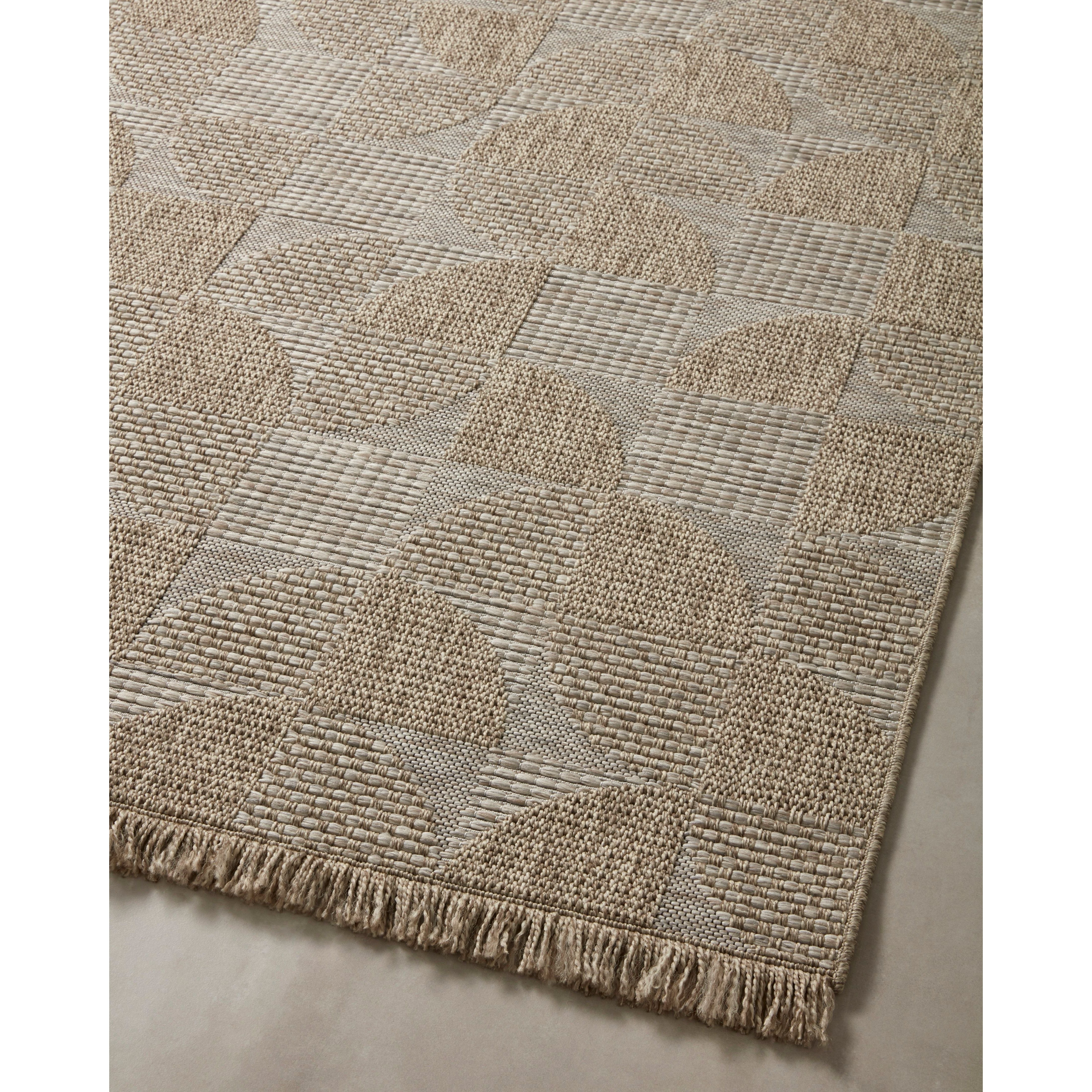 Featuring Dawn Natural DAW-08 Indoor/Outdoor Rug by Loloi at Amethyst Home. Made for sunny days ahead, the Dawn Collection is an indoor/outdoor rug that looks like a woven sisal rug but is power-loomed of 100% polypropylene, which makes it water- and mildew-resistant (so it's ready for rainy days ahead, too). Available in modern graphic patterns in tonal be. Amethyst Home provides interior design, new home construction design consulting, vintage area rugs, and lighting in the San Diego metro area.