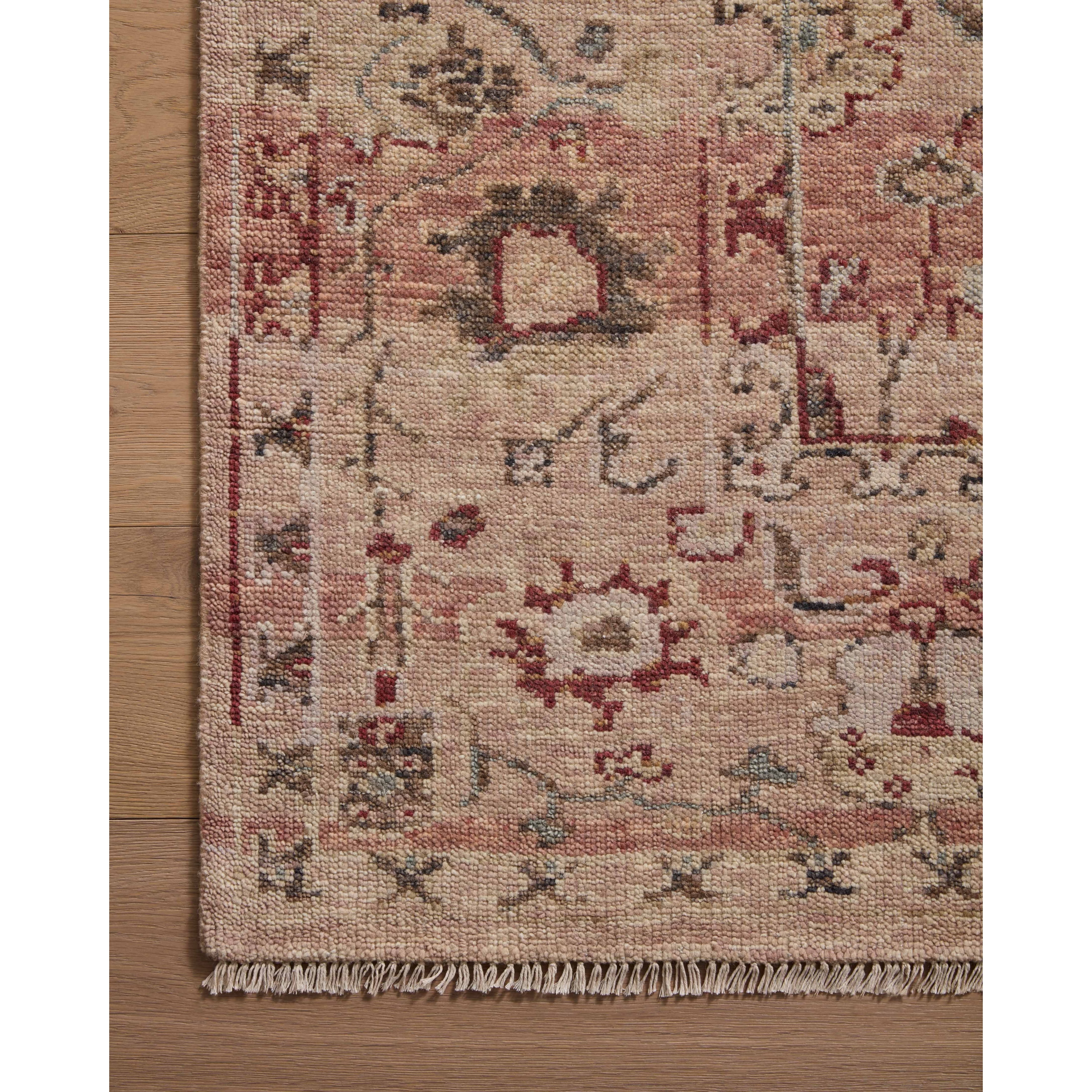 Featuring Dominic Clay / Rust Hand-Knotted Rug by Loloi at Amethyst Home. The hand-knotted Dominic Collection features loose, freeform motifs that give the rug a sense of depth and romance. Dominic’s shade-shifting palette is based on the horizontal lines of varying tones you’d encounter in antique Persian rugs. This GoodWeave certified collection is made of wool and cotton in India, en. Amethyst Home provides interior design, new construction, custom furniture, and rugs for Los Angeles metro area