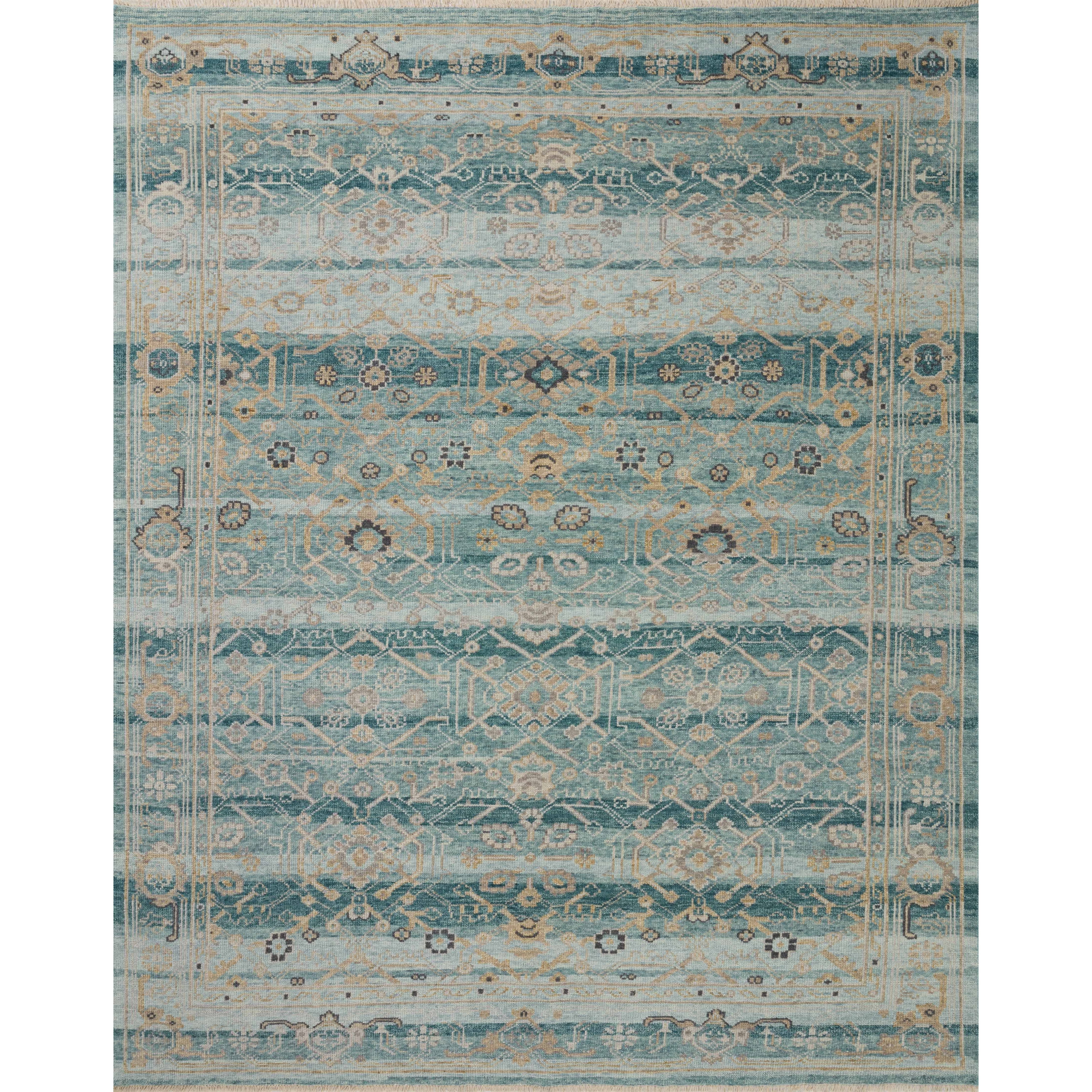 Featuring Dominic Sky / Natural Hand-Knotted Rug by Loloi at Amethyst Home. The hand-knotted Dominic Collection features loose, freeform motifs that give the rug a sense of depth and romance. Dominic’s shade-shifting palette is based on the horizontal lines of varying tones you’d encounter in antique Persian rugs. This GoodWeave certified collection is made of wool and cotton in India, ensu. Amethyst Home provides interior design, new construction, custom furniture, and rugs for Houston metro area