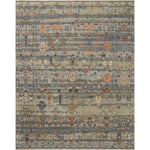 Featuring Dominic Slate / Multi Hand-Knotted Rug by Loloi at Amethyst Home. The hand-knotted Dominic Collection features loose, freeform motifs that give the rug a sense of depth and romance. Dominic’s shade-shifting palette is based on the horizontal lines of varying tones you’d encounter in antique Persian rugs. This GoodWeave certified collection is made of wool and cotton in India, ensuri. Amethyst Home provides interior design, new construction, custom furniture, and rugs for Miami metro area