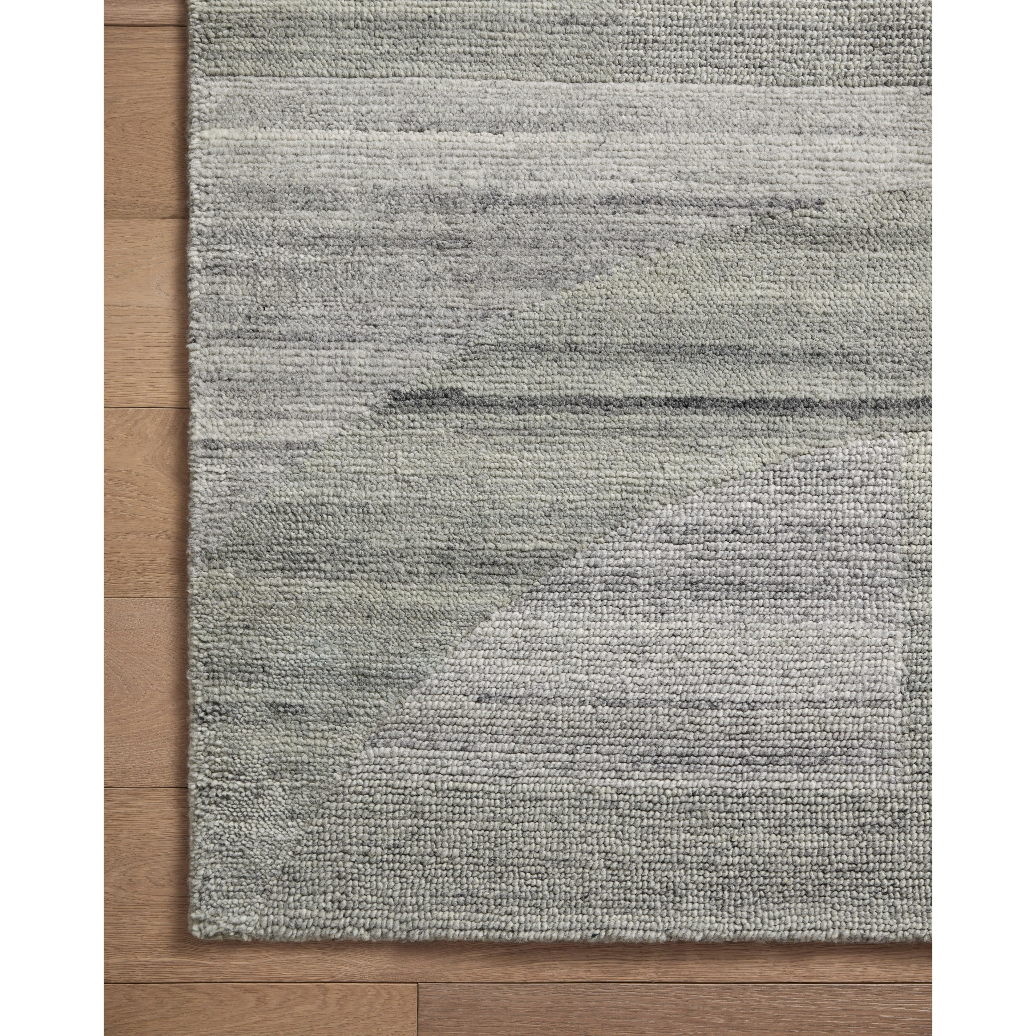 Featuring Elodie Slate / Spa Hand-Knotted Rug by Loloi at Amethyst Home. The hand-knotted Elodie Slate / Spa rug collection uses space-dyed yarns to create dynamic variability in a range of heathered neutrals with a tone-on-tone design. Elodie is also uniquely textured and soft, made of New Zealand wool and nylon blended yarns. A luxurious area rug with a moder. Amethyst Home provides interior design, new home construction design consulting, vintage area rugs, and lighting in the Omaha metro area.