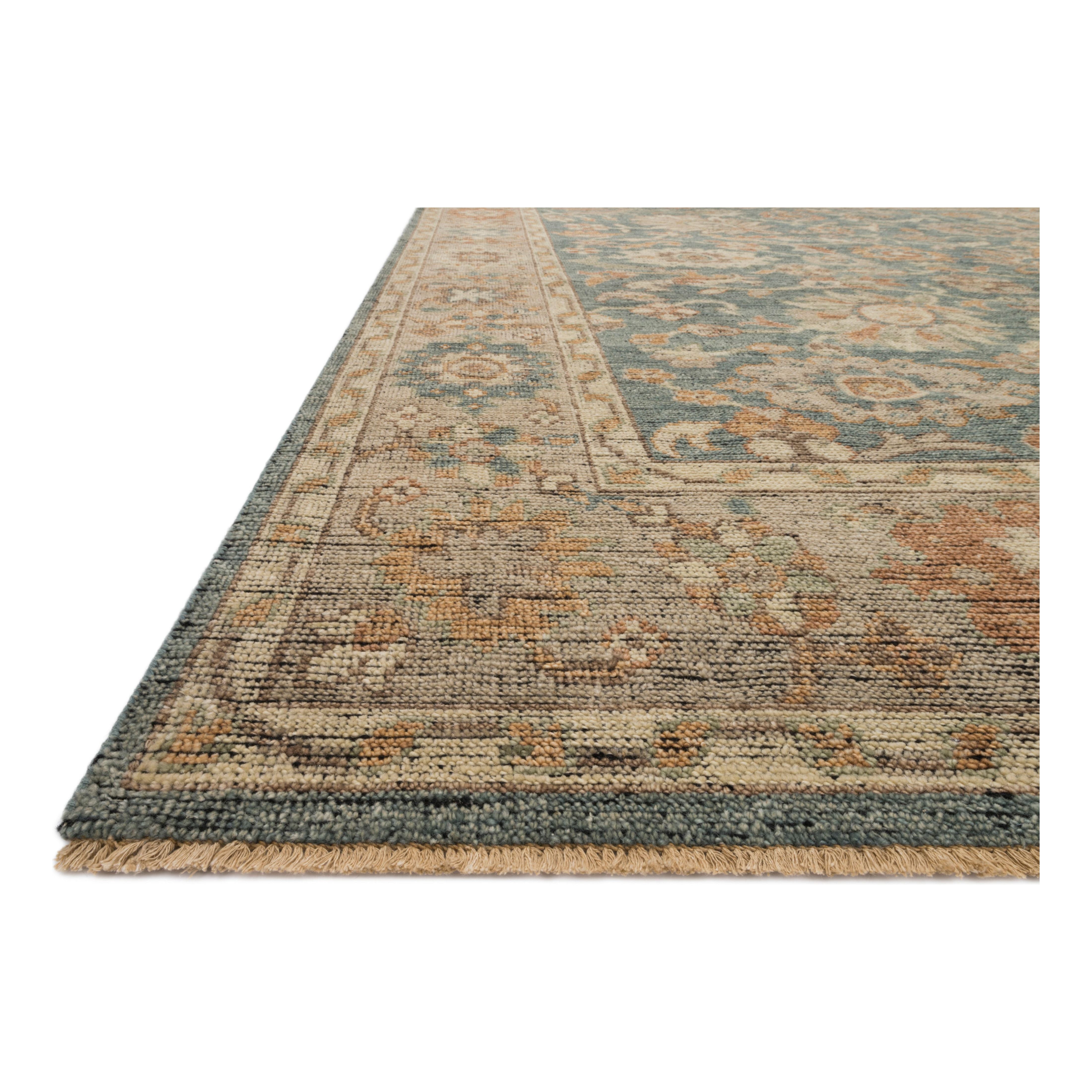 Featuring Heirloom Blue / Beige Hand-Knotted Rug by Loloi at Amethyst Home. Bring a touch of antiqued beauty into your home with our Heirloom collection. This wool and cotton collection tastefully honor the art of hand knotted rugs from India. Heirloom evokes a sense of unique sophistication with its traditional Serapi rug color palettes and vintage designs.                 Hand Knotted82% Wo. Amethyst Home provides interior design, new construction, custom furniture, and rugs for Miami metro area