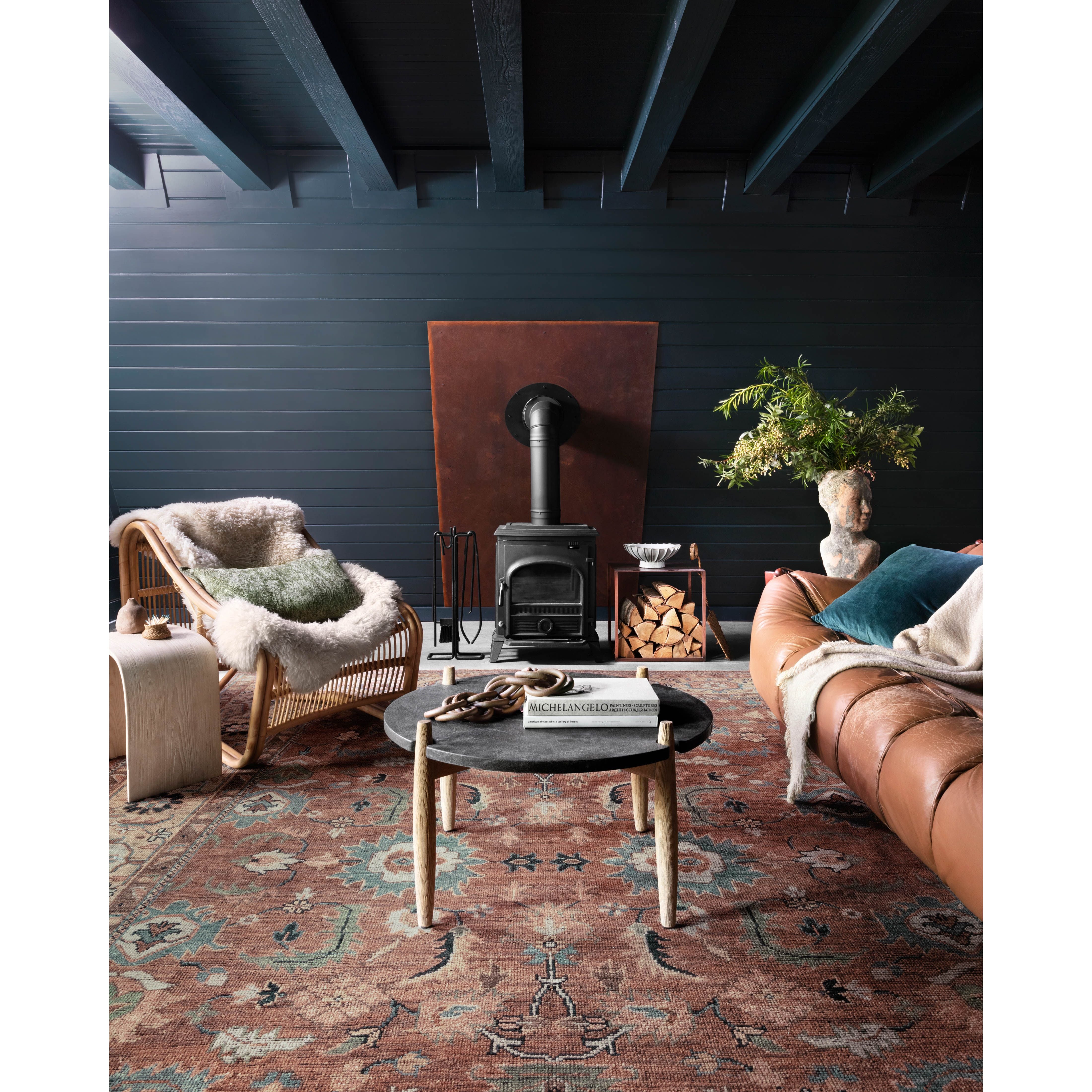 Featuring Heirloom Brick / Sand Hand-Knotted Rug by Loloi at Amethyst Home. Bring a touch of antiqued beauty into your home with our Heirloom collection. This wool and cotton collection tastefully honor the art of hand knotted rugs from India. Heirloom evokes a sense of unique sophistication with its traditional Serapi rug color palettes and vintage designs.                 Hand Knotted85% W. Amethyst Home provides interior design, new construction, custom furniture, and rugs for Dallas metro area