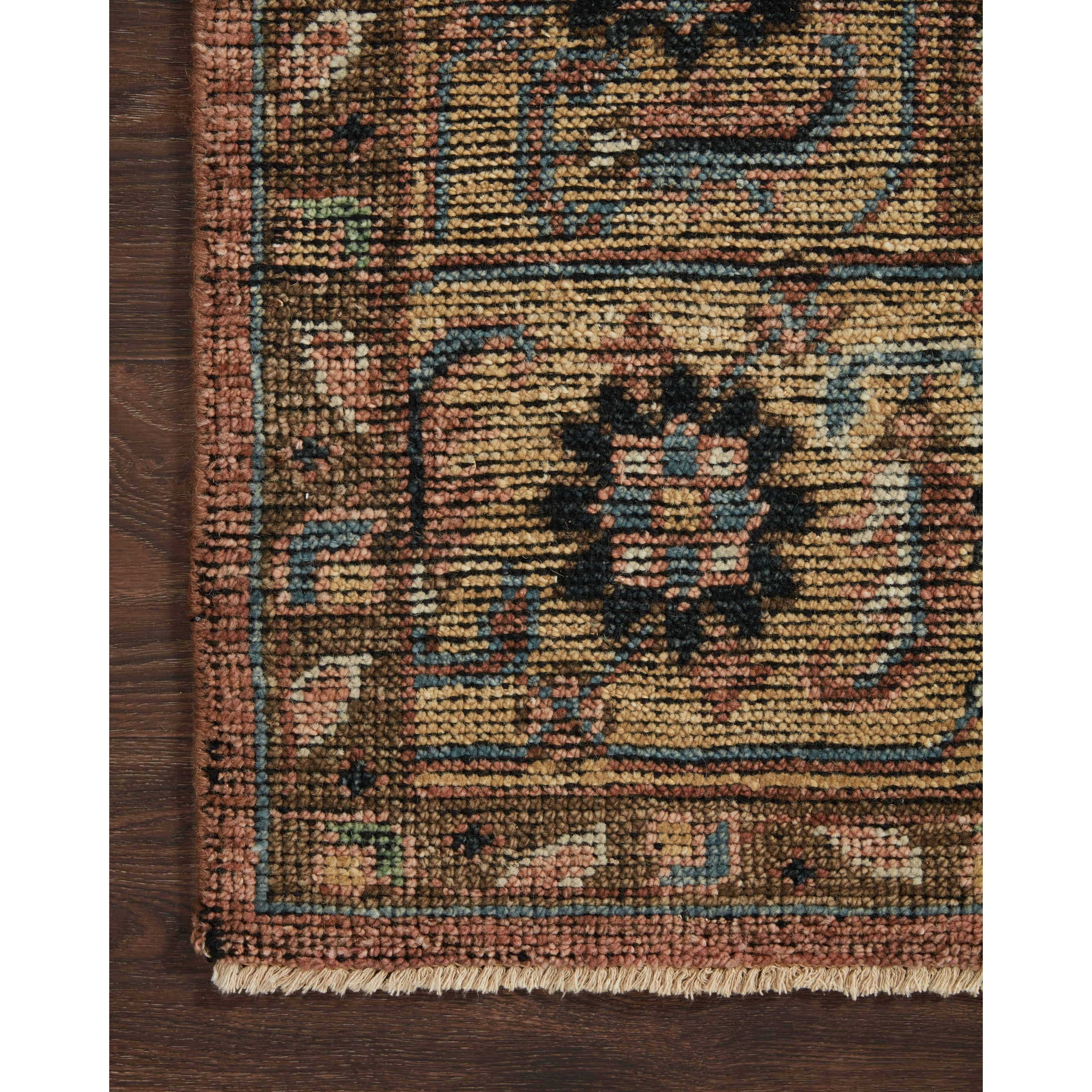 Featuring Heirloom Brick / Sand Hand-Knotted Rug by Loloi at Amethyst Home. Bring a touch of antiqued beauty into your home with our Heirloom collection. This wool and cotton collection tastefully honor the art of hand knotted rugs from India. Heirloom evokes a sense of unique sophistication with its traditional Serapi rug color palettes and vintage designs.                 Hand Knotte. Amethyst Home provides interior design, new construction, custom furniture, and rugs for Laguna Beach metro area