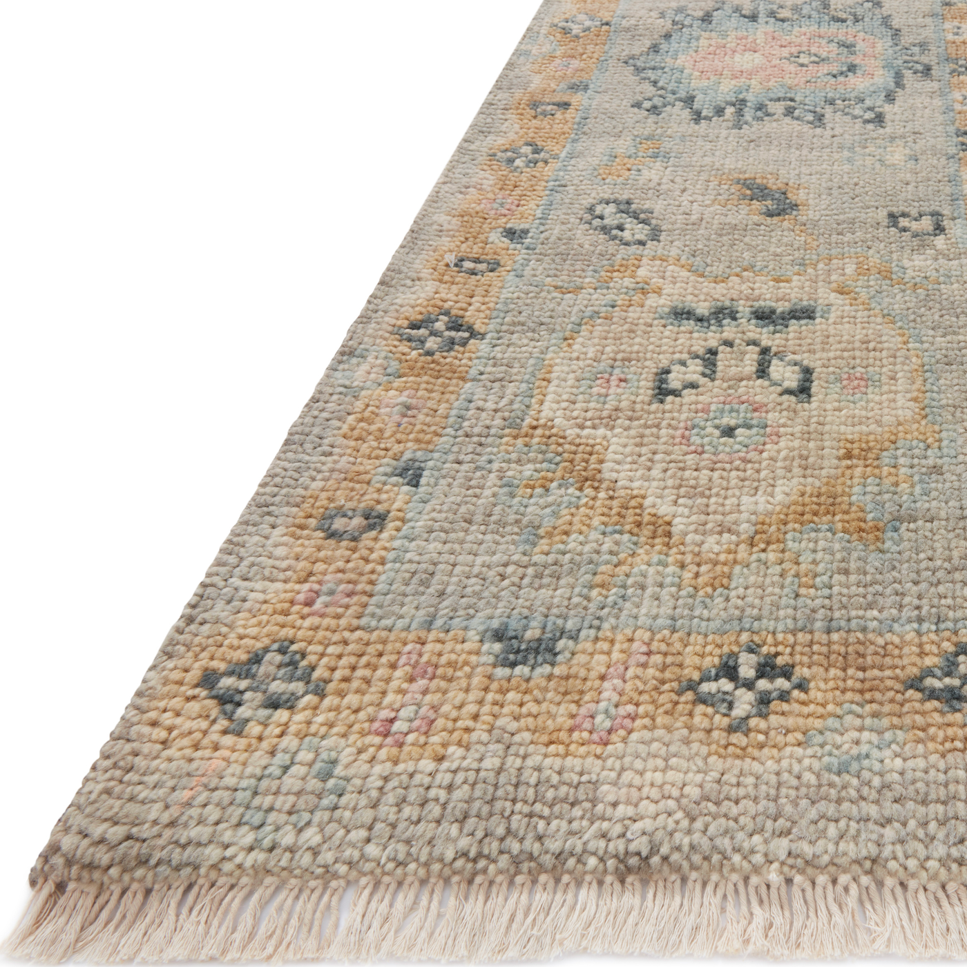 Featuring Helena Grey / Gold Hand-Knotted Rug by Loloi at Amethyst Home. The Helena Grey / Gold rug from Loloi is hand-knotted, refined, yet versatile for any home. The Helena rug combines weathered tones and worldly patterns for a beautiful grounding element in any room.
This rug features:- Beautiful vintage look and patina- Soft and cozy pile- Easy to clean and maintain- Perfect . Amethyst Home provides interior design, new construction, custom furniture, and rugs for the Kansas City metro area.