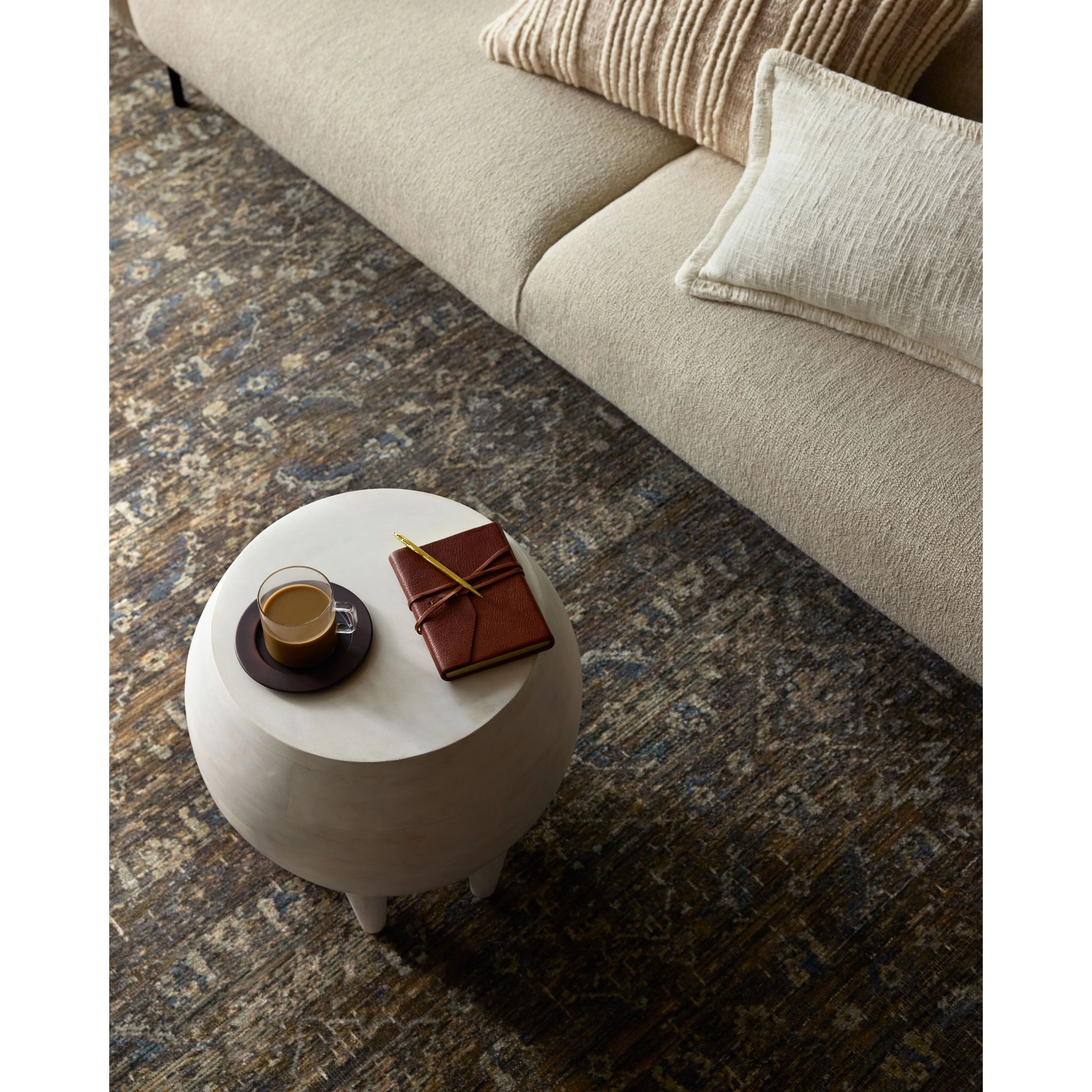Featuring Heritage Lagoon / Tobacco Rug by Loloi at Amethyst Home. Heritage is Loloi’s best collection yet. Inspired by Amir Loloi’s favorite vintage rugs, the collection recreates a vintage aesthetic and variable-pile texture using a new craft process that was invented specifically for this rug—a process that took over two years to complete. Motifs in Heritag. Amethyst Home provides interior design, new home construction design consulting, vintage area rugs, and lighting in the Austin metro area.