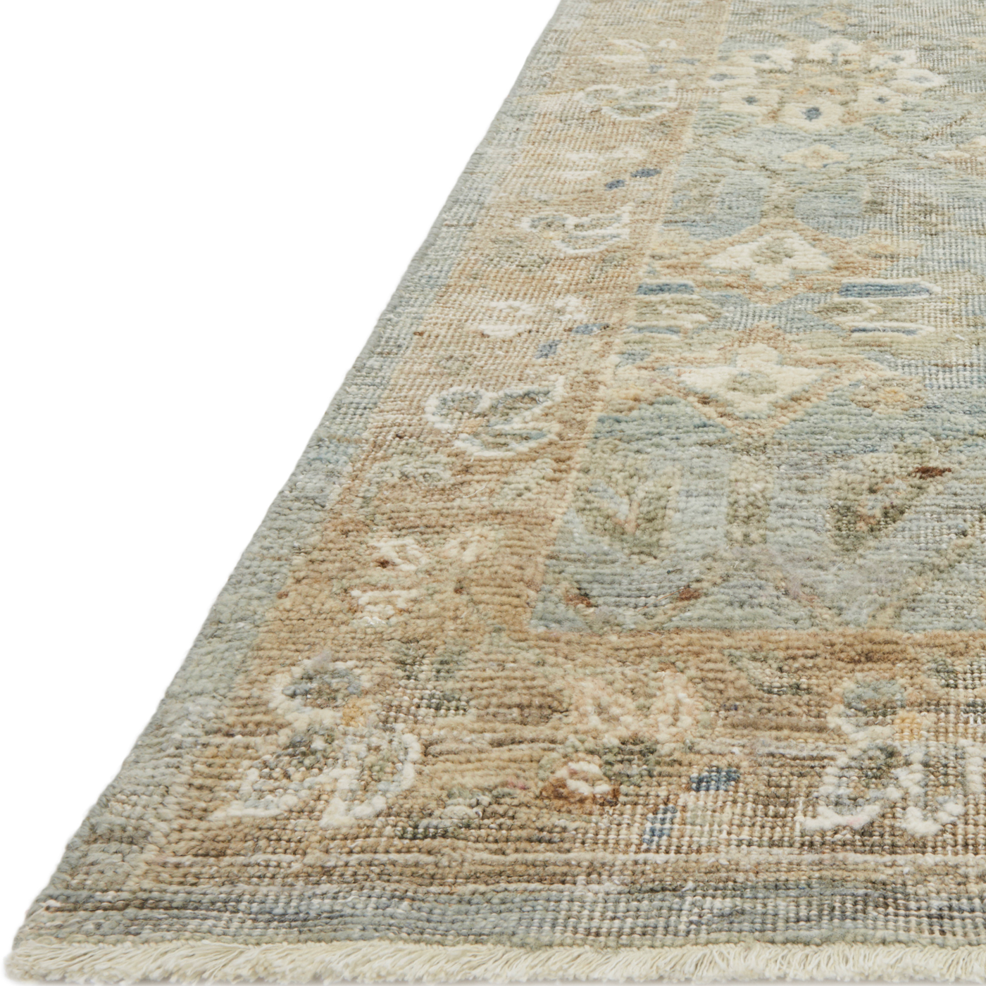 Featuring Legacy Lagoon Hand-Knotted Rug by Loloi at Amethyst Home. The Legacy Lagoon rug from Loloi is hand-knotted, refined, yet versatile for any home. The Legacy rug is deliberately distressed and sheared down to an extra low pile of 100% wool, creating a patina usually only imparted through decades of wear.
This rug features:- Beautiful vintage look and patina- Extra low pile-. Amethyst Home provides interior design, new construction, custom furniture, and rugs for the Kansas City metro area.