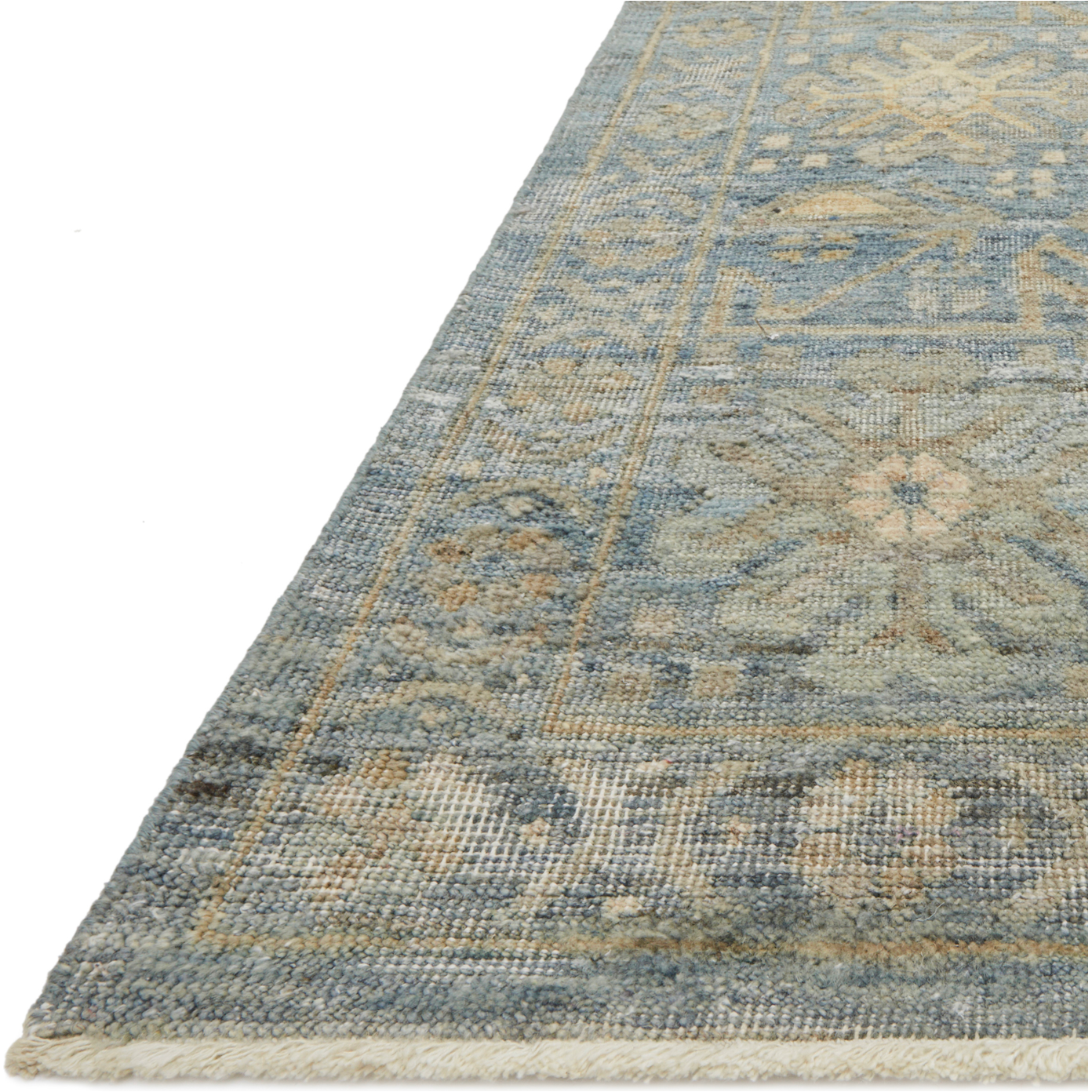 Featuring Legacy Ocean Hand-Knotted Rug by Loloi at Amethyst Home. The Legacy Ocean rug from Loloi is hand-knotted, refined, yet versatile for any home. The Legacy rug is deliberately distressed and sheared down to an extra low pile of 100% wool, creating a patina usually only imparted through decades of wear.
This rug features:- Beautiful vintage look and patina- Extra low pile- E. Amethyst Home provides interior design, new construction, custom furniture, and rugs for the Kansas City metro area.
