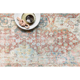 Featuring Loren Brick/Multi Rug by Loloi at Amethyst Home. The Loren Brick/Multi area rug from Loloi captures the spirit of a one-of-a-kind vintage or antique area rug. You will love this rug because the rug is: 
Perfect for families with kids and pets
Very easy to clean and maintain
Comes in big area rug sizes and as cute kitchen and hallway runners
Looks g. Amethyst Home provides interior design, new construction, custom furniture, and rugs for the Austin, Houston, and Dallas, Texas metro area.