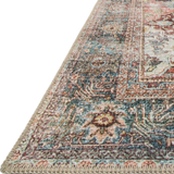 Featuring Loren Brick/Multi Rug by Loloi at Amethyst Home. The Loren Brick/Multi area rug from Loloi captures the spirit of a one-of-a-kind vintage or antique area rug. You will love this rug because the rug is: 
Perfect for families with kids and pets
Very easy to clean and maintain
Comes in big area rug sizes and as cute kitchen and hallway runners
Looks gorgeous with the intric. Amethyst Home provides interior design, new construction, custom furniture, and rugs for the Kansas City metro area.