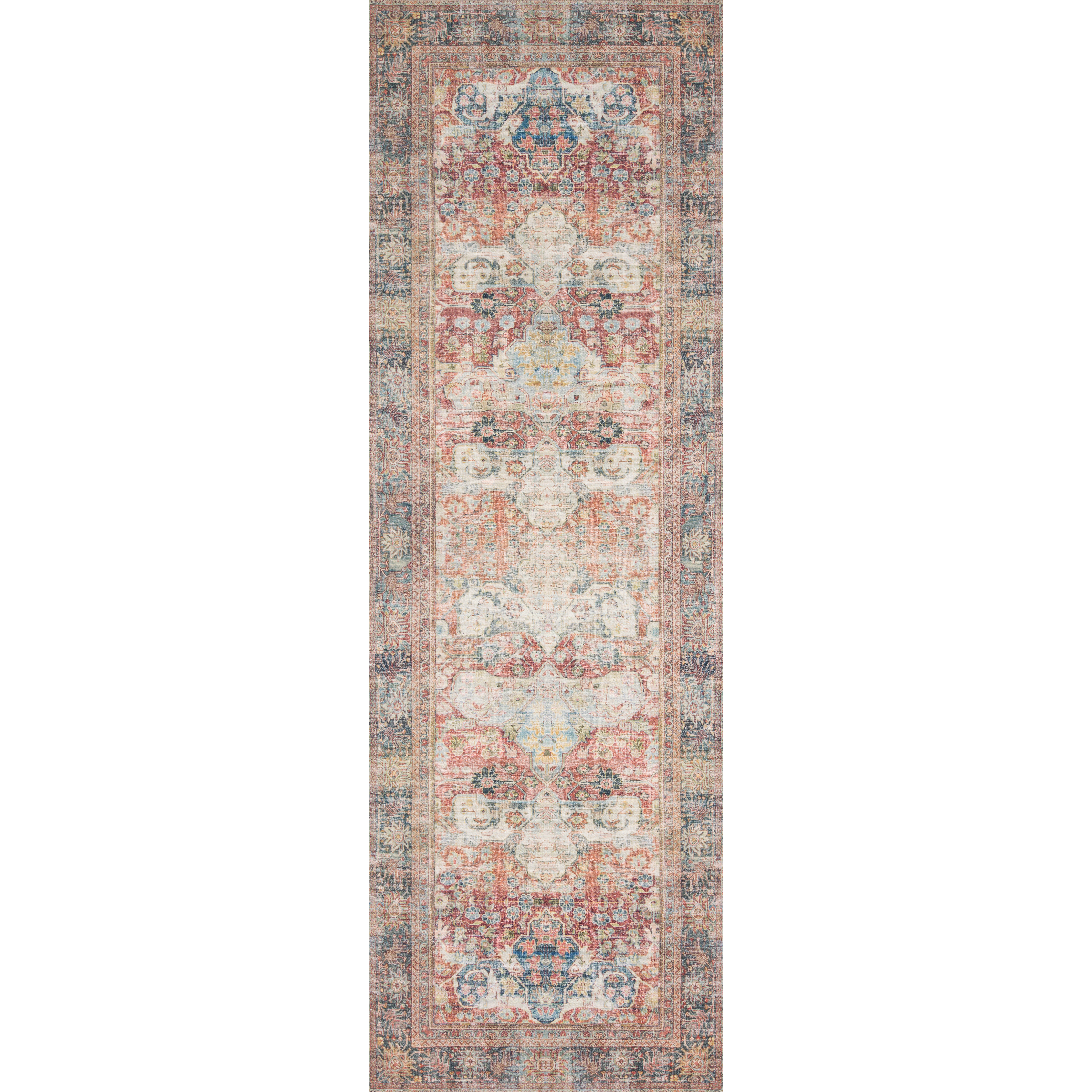 Featuring Loren Brick/Multi Rug by Loloi at Amethyst Home. The Loren Brick/Multi area rug from Loloi captures the spirit of a one-of-a-kind vintage or antique area rug. You will love this rug because the rug is: 
Perfect for families with kids and pets
Very easy to clean and maintain
Comes in big area rug sizes and as cute kitchen and hallway runners
Looks gorgeous with the intricat. Amethyst Home provides interior design, new construction, custom furniture, and rugs for the Nashville metro area.