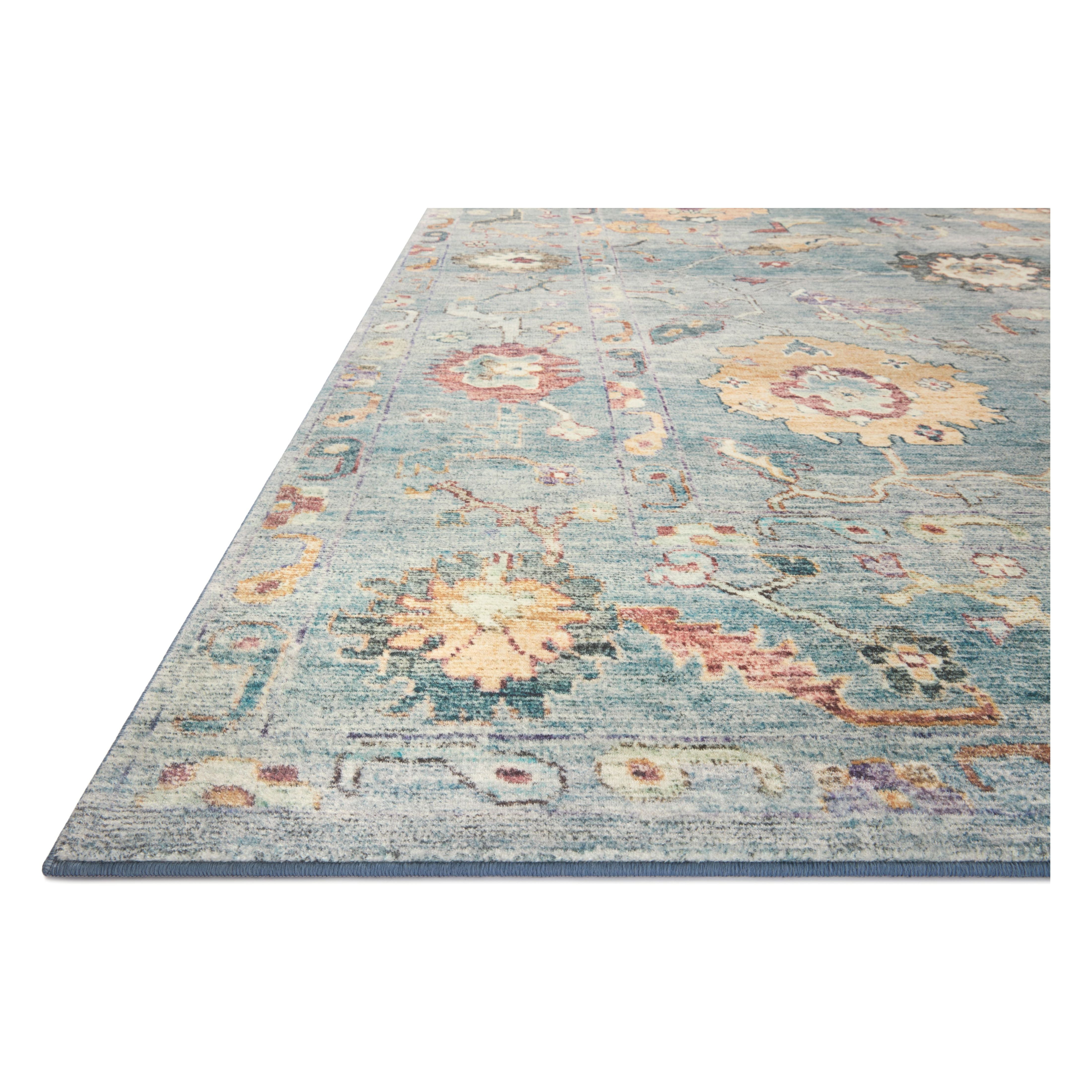 Featuring Margot Denim / Multi Rug by Loloi at Amethyst Home. Easy on the eyes, comfortable on the feet. Our first collection with CloudPile™, the Margot Collection marries the luxurious feel of a plush pile with the affordability of a printed rug. Margot features timeless and classic designs, in an incredibly plush, cloud-like texture that you can't wait to sink your feet into.Power Lo. Amethyst Home provides interior design, new construction, custom furniture, and rugs for Los Angeles metro area