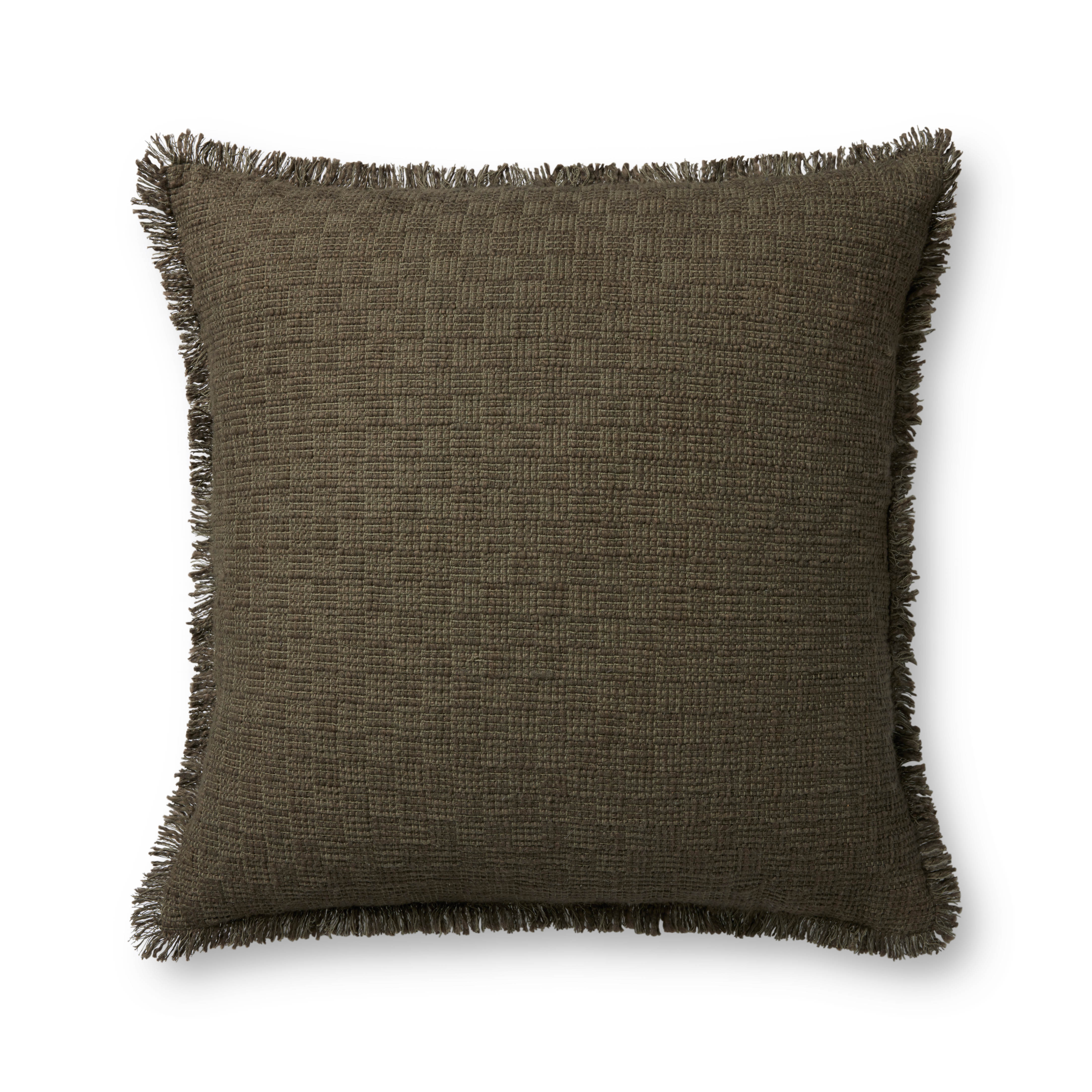 Featuring Meadowlark Dark Green Pillow by Loloi at Amethyst Home. This pillow was curated to celebrate a wabi sabi, handmade design aesthetic.
Closure: Hidden FlapEdge Treatment: FringeBack Color: Green. Amethyst Home provides interior design, new home construction design consulting, vintage area rugs, and lighting in the Washington metro area.