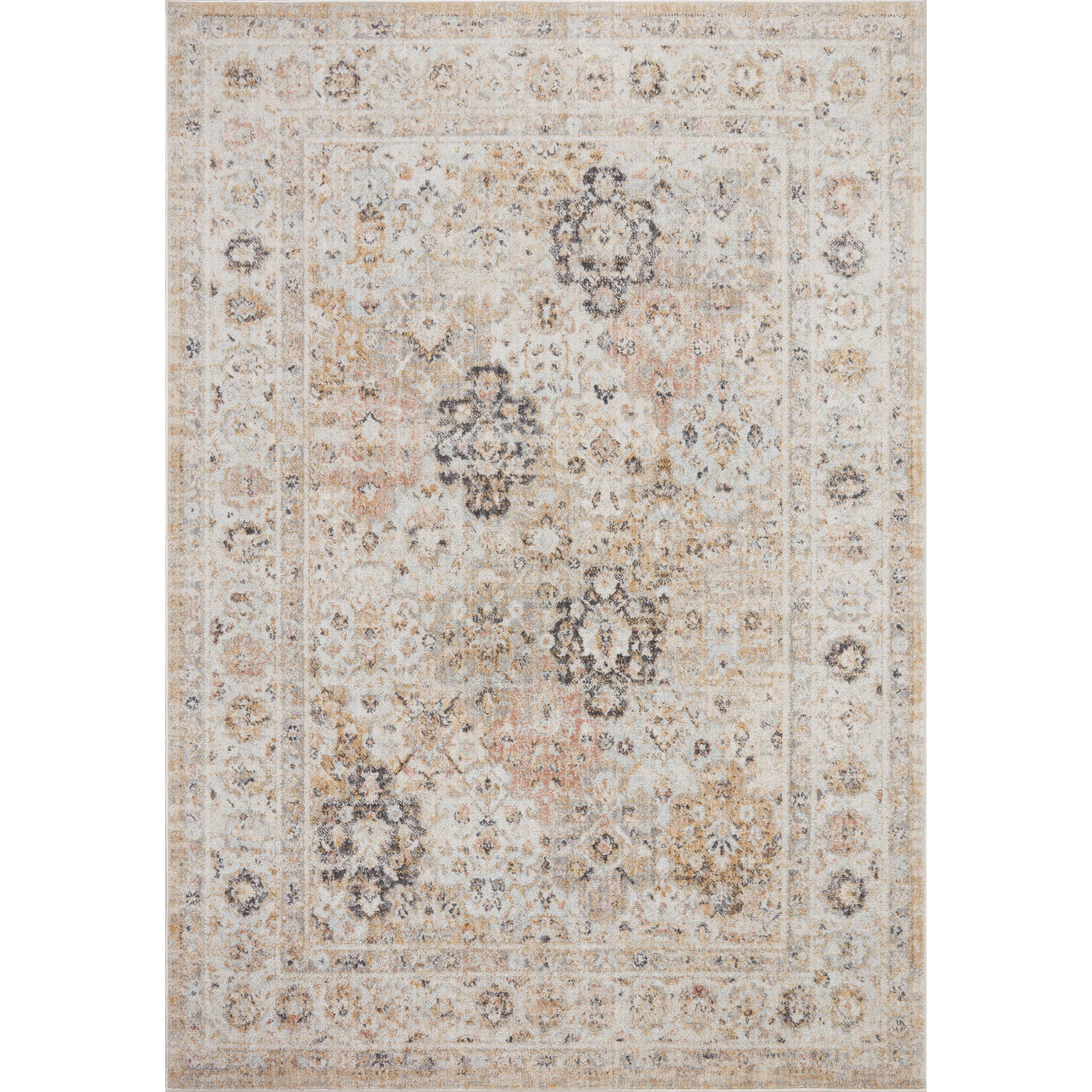 Featuring Monroe Beige / Multi Rug by Loloi at Amethyst Home. Inspired by antique Turkish Oushak carpets with large-scale motifs, the Monroe Beige / Multi Rug modernizes the traditional design in neutral palettes, many of which have black details that anchor the rug in the room. Monroe is power-loomed of 100% polypropylene for easy care and reliable durabili. Amethyst Home provides interior design, new home construction design consulting, vintage area rugs, and lighting in the Monterey metro area.