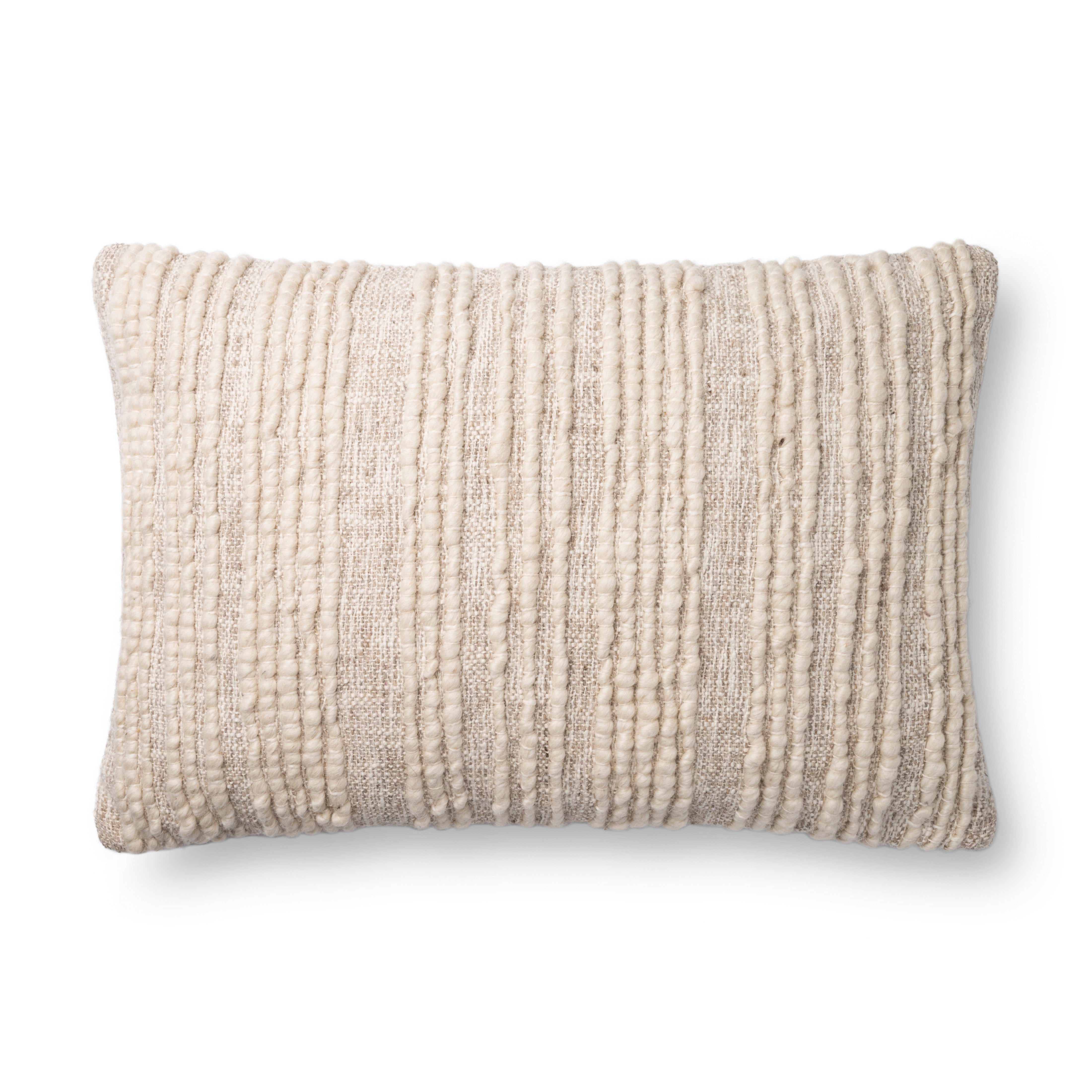 Featuring Natural Pillow by Loloi at Amethyst Home. This pillow was curated to celebrate a wabi sabi, handmade design aesthetic.. Amethyst Home provides interior design, new home construction design consulting, vintage area rugs, and lighting in the Newport Beach metro area.