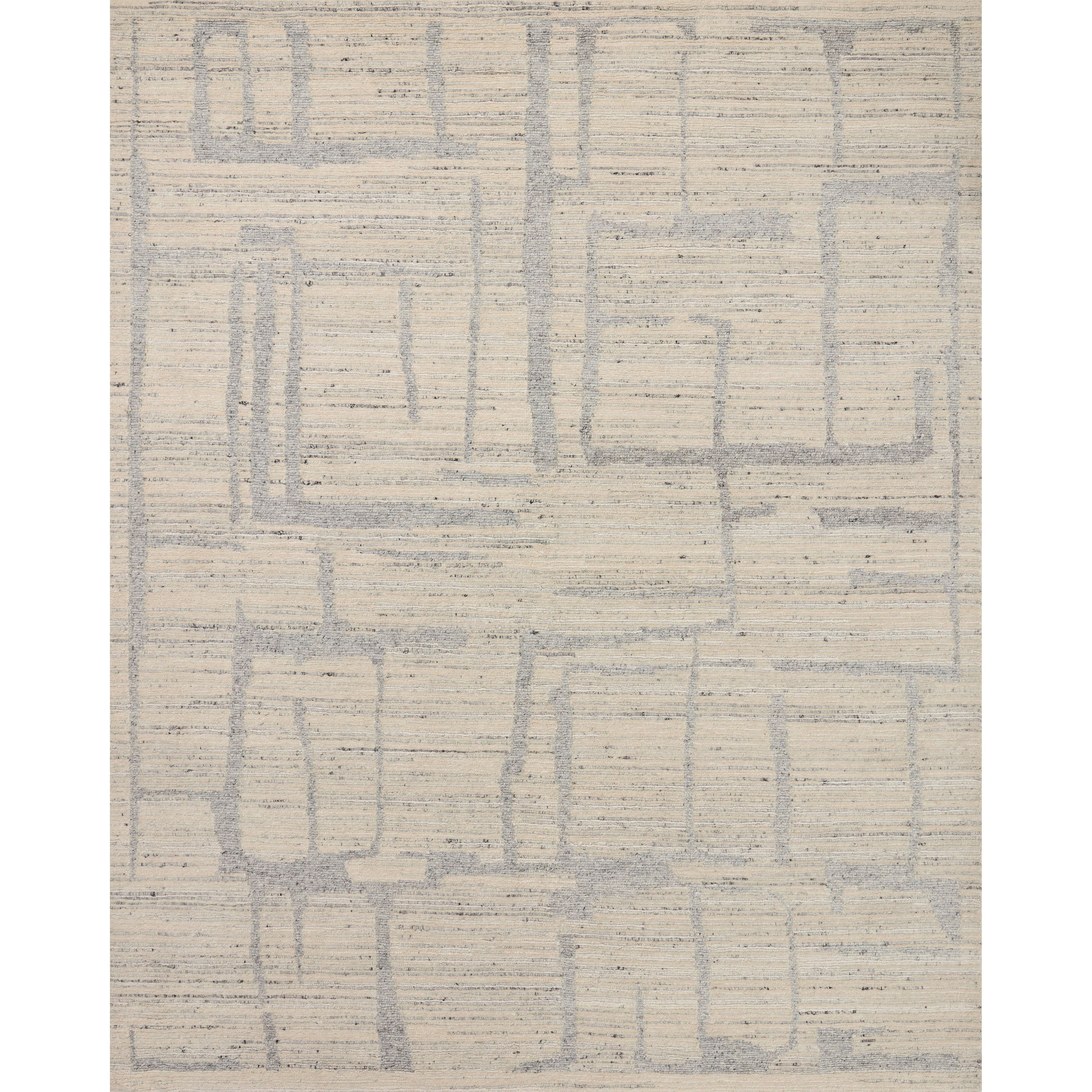 Featuring Raquel Natural / Slate Rug by Loloi at Amethyst Home. The Raquel Collection exemplifies what makes a hand-knotted rug so unique. Each area rug has a ribbed texture and subtle striping created by the artisan’s cut-and-loop technique. Raquel features an organic, asymmetrical linear pattern in an airy, neutral palette. With both an elevated look and fee. Amethyst Home provides interior design, new home construction design consulting, vintage area rugs, and lighting in the Dallas metro area.