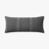 Featuring Slate Tonal Stripe Pillow by Loloi at Amethyst Home. This pillow was curated to celebrate a wabi sabi, handmade design aesthetic.. Amethyst Home provides interior design, new home construction design consulting, vintage area rugs, and lighting in the Houston metro area.