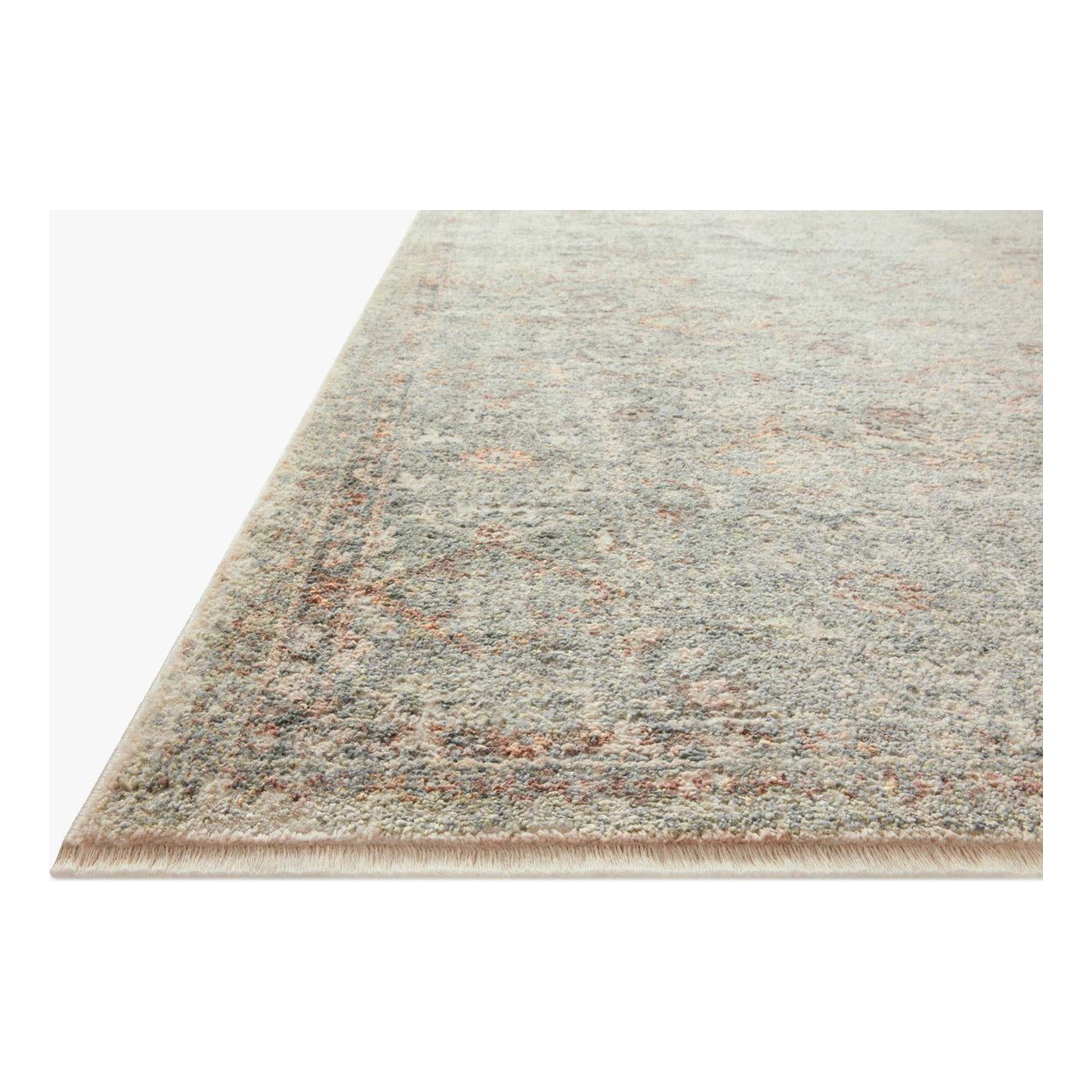 Featuring Sonnet Lagoon / Gold Rug by Loloi at Amethyst Home. The Sonnet Collection is a versatile area rug with traditional motifs that appear to float and fade from the surface, the result of a new power-loomed construction that combines yarns of different textures. The rug is made of space-dyed polypropylene and polyester for a gradient range of colors t. Amethyst Home provides interior design, new home construction design consulting, vintage area rugs, and lighting in the Calabasas metro area.