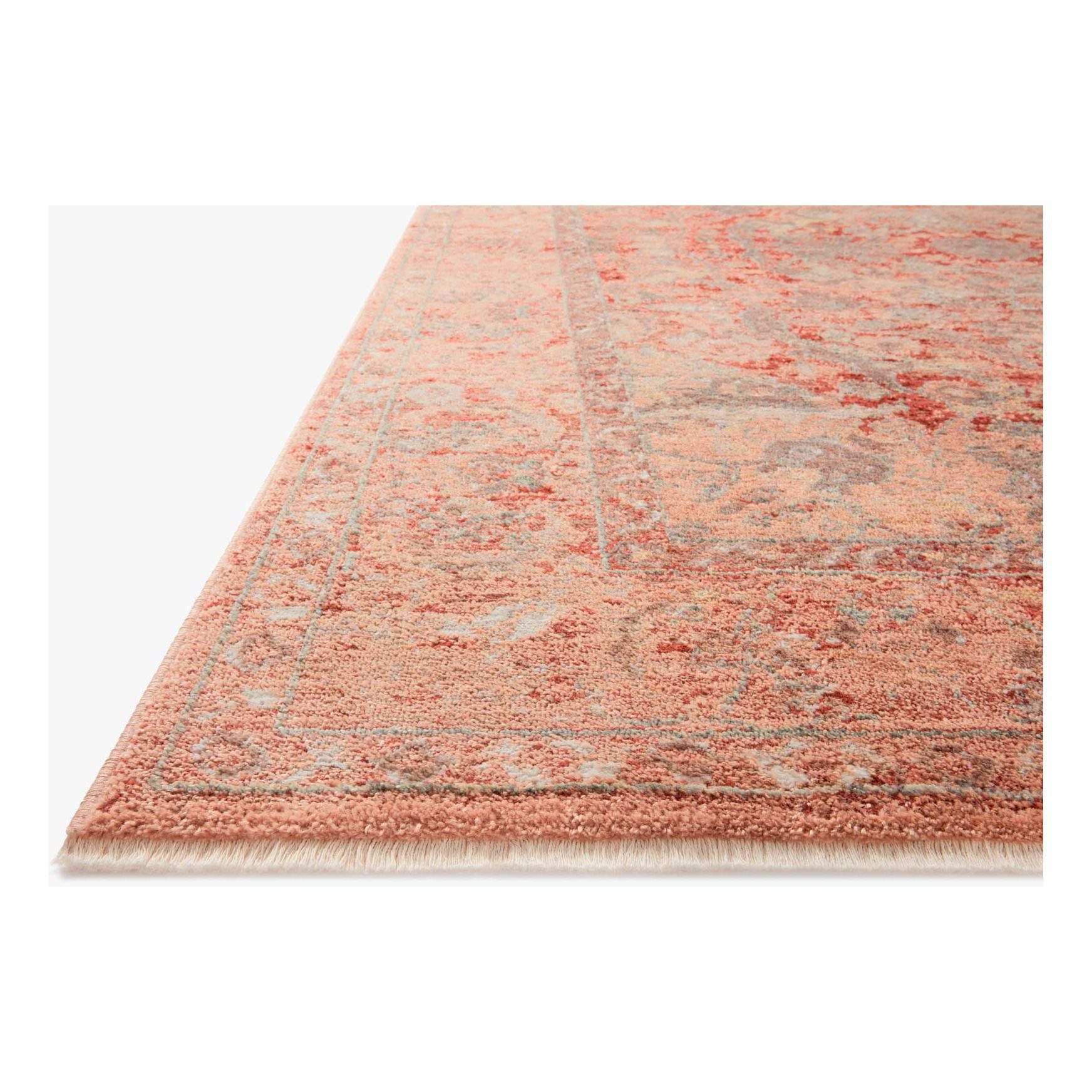 Featuring Sonnet Spice / Multi Rug by Loloi at Amethyst Home. The Sonnet Collection is a versatile area rug with traditional motifs that appear to float and fade from the surface, the result of a new power-loomed construction that combines yarns of different textures. The rug is made of space-dyed polypropylene and polyester for a gradient range of colors t. Amethyst Home provides interior design, new home construction design consulting, vintage area rugs, and lighting in the Nashville metro area.