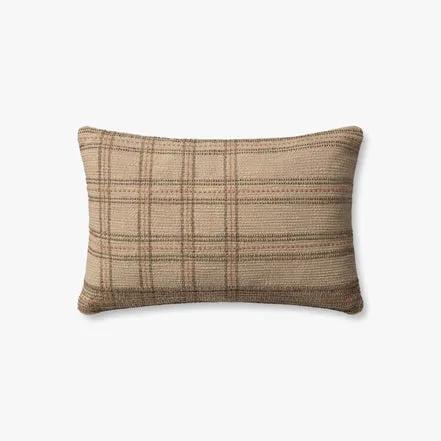 Featuring Tan / Terracotta Pillow by Loloi at Amethyst Home. This pillow was curated to celebrate a wabi sabi, handmade design aesthetic.. Amethyst Home provides interior design, new home construction design consulting, vintage area rugs, and lighting in the Austin metro area.